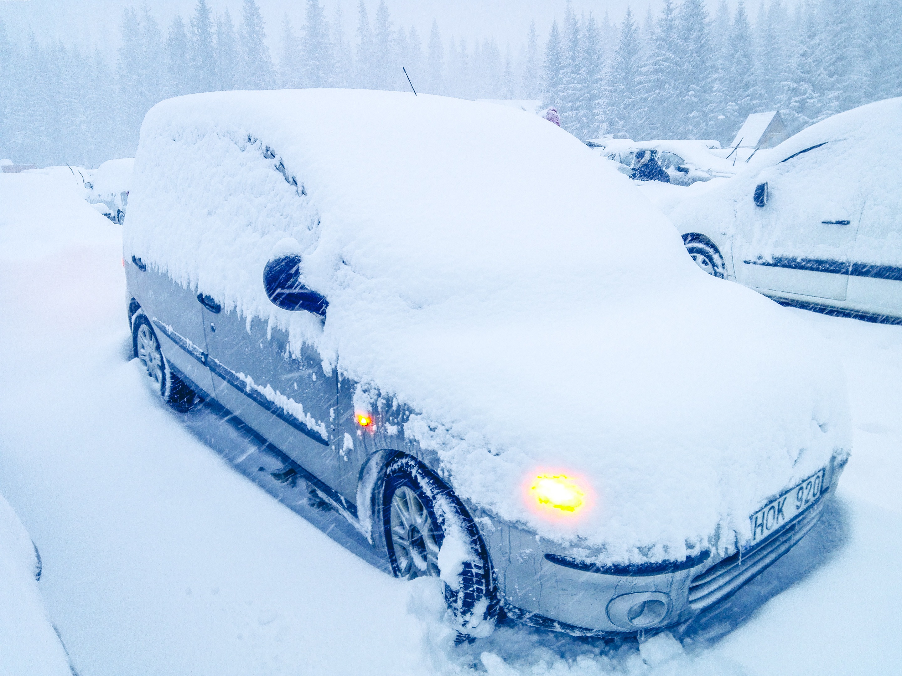 Car after going for a winter hike to Morskie Oko, Poland