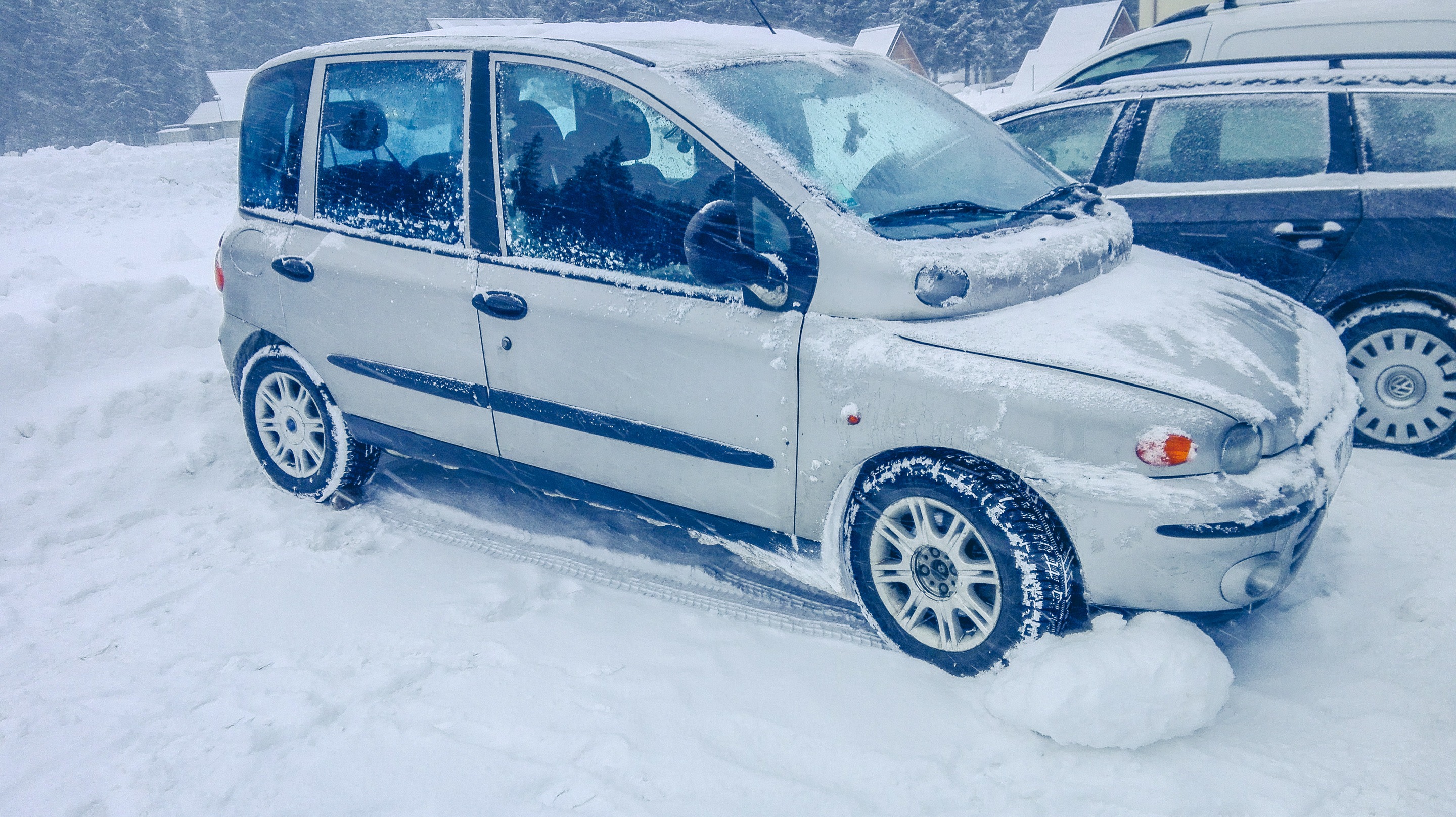 Car before going for a winter hike to Morskie Oko, Poland