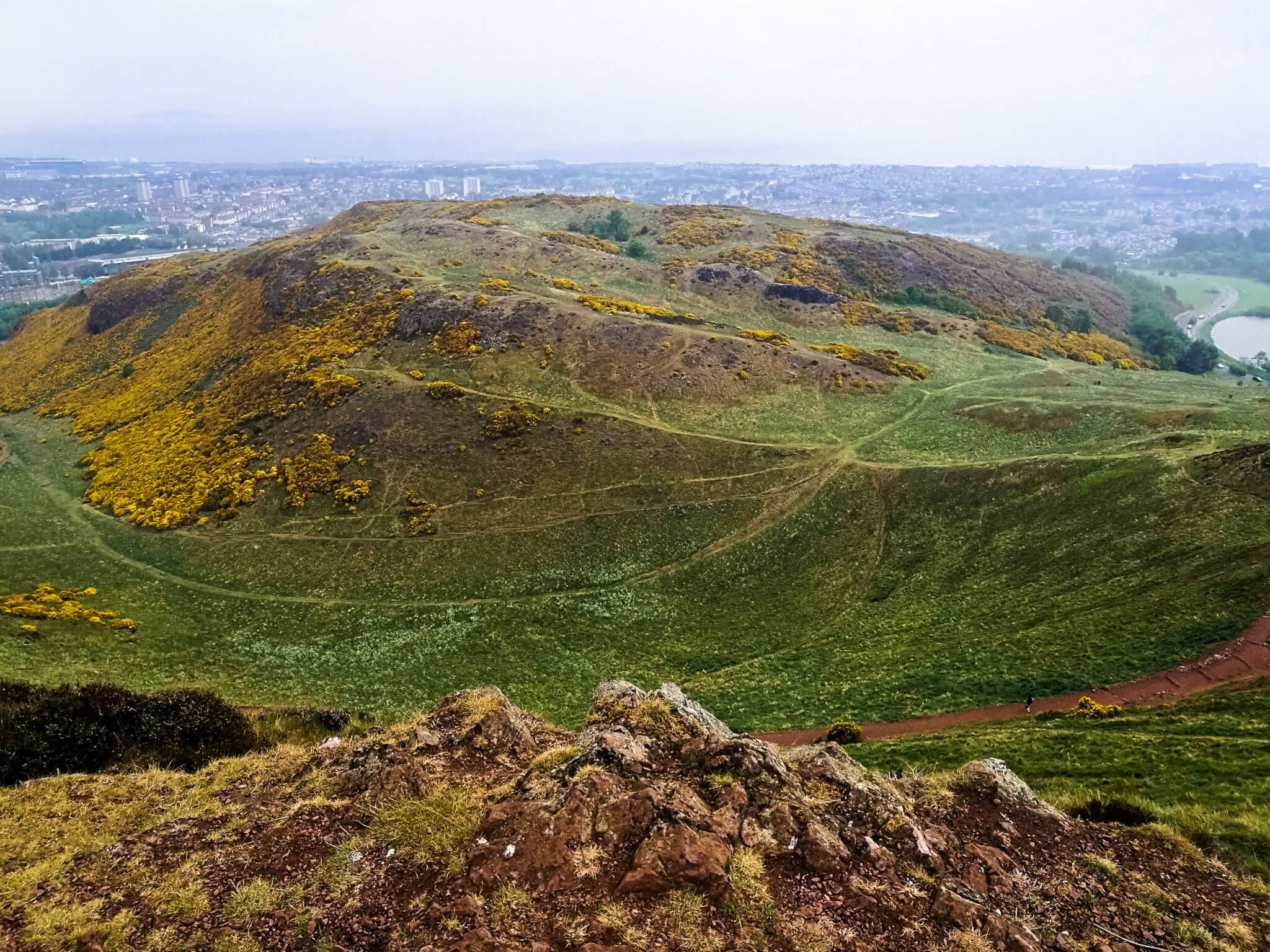 Holyrood park from arthurs peak