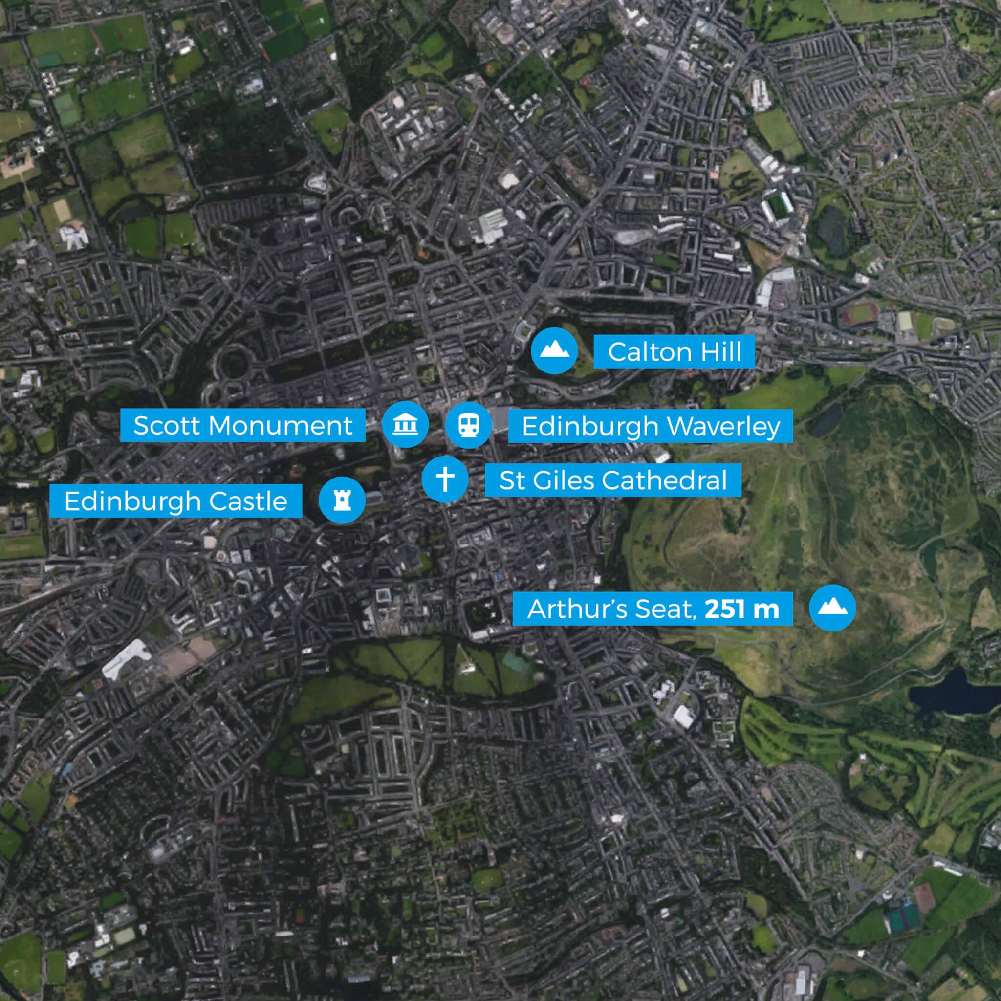 Edinburgh scotland map
