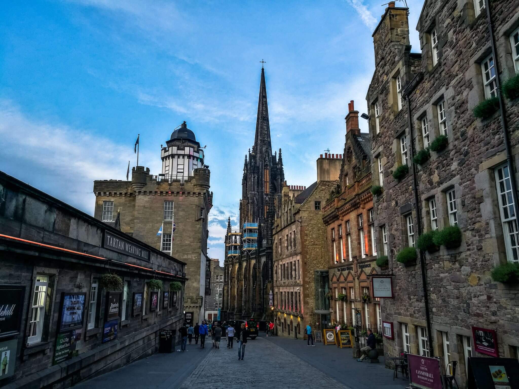 The Royal Mile from the castle side