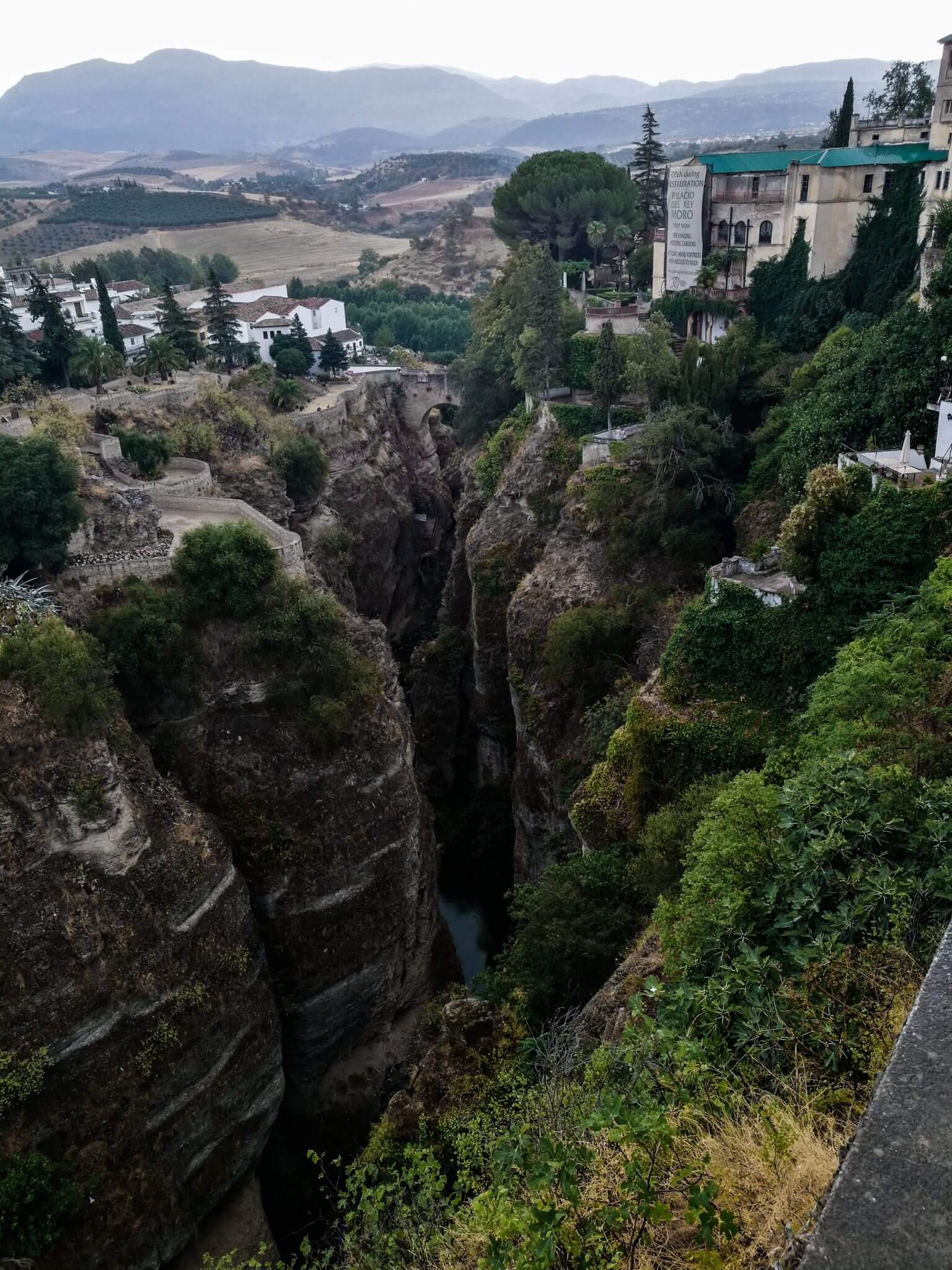 A beautiful gorge in Ronda town Spain
