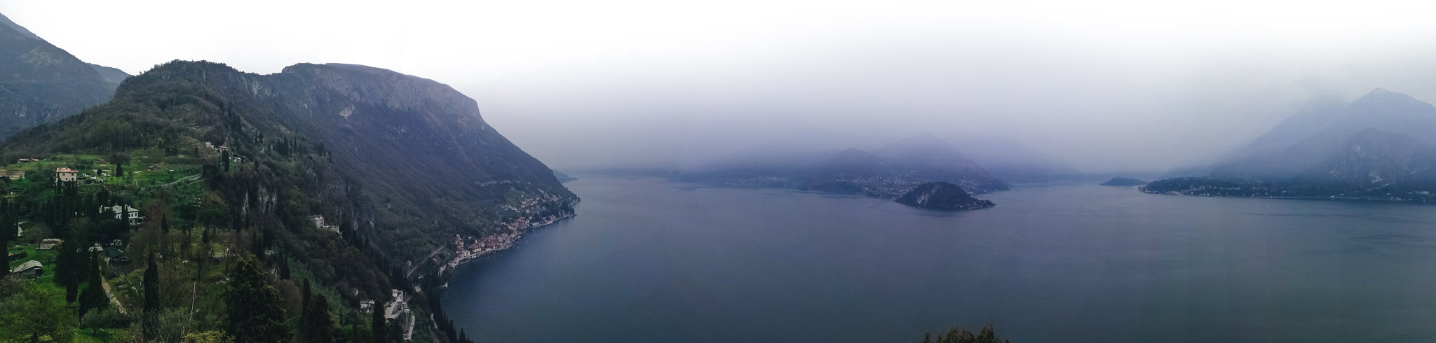 Lake Como panorama in Italy