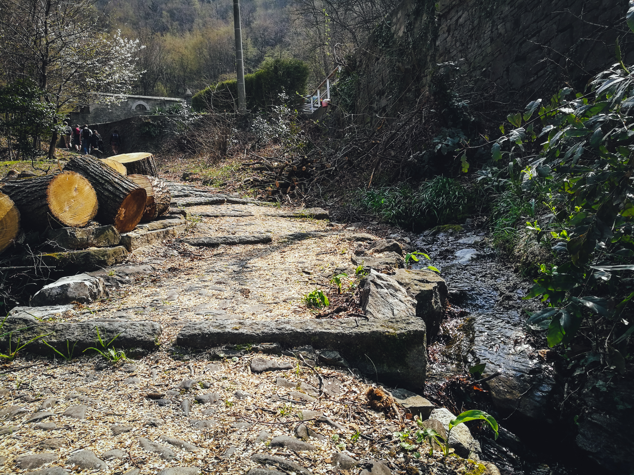 Path of Wayfarer trail near Lake Como
