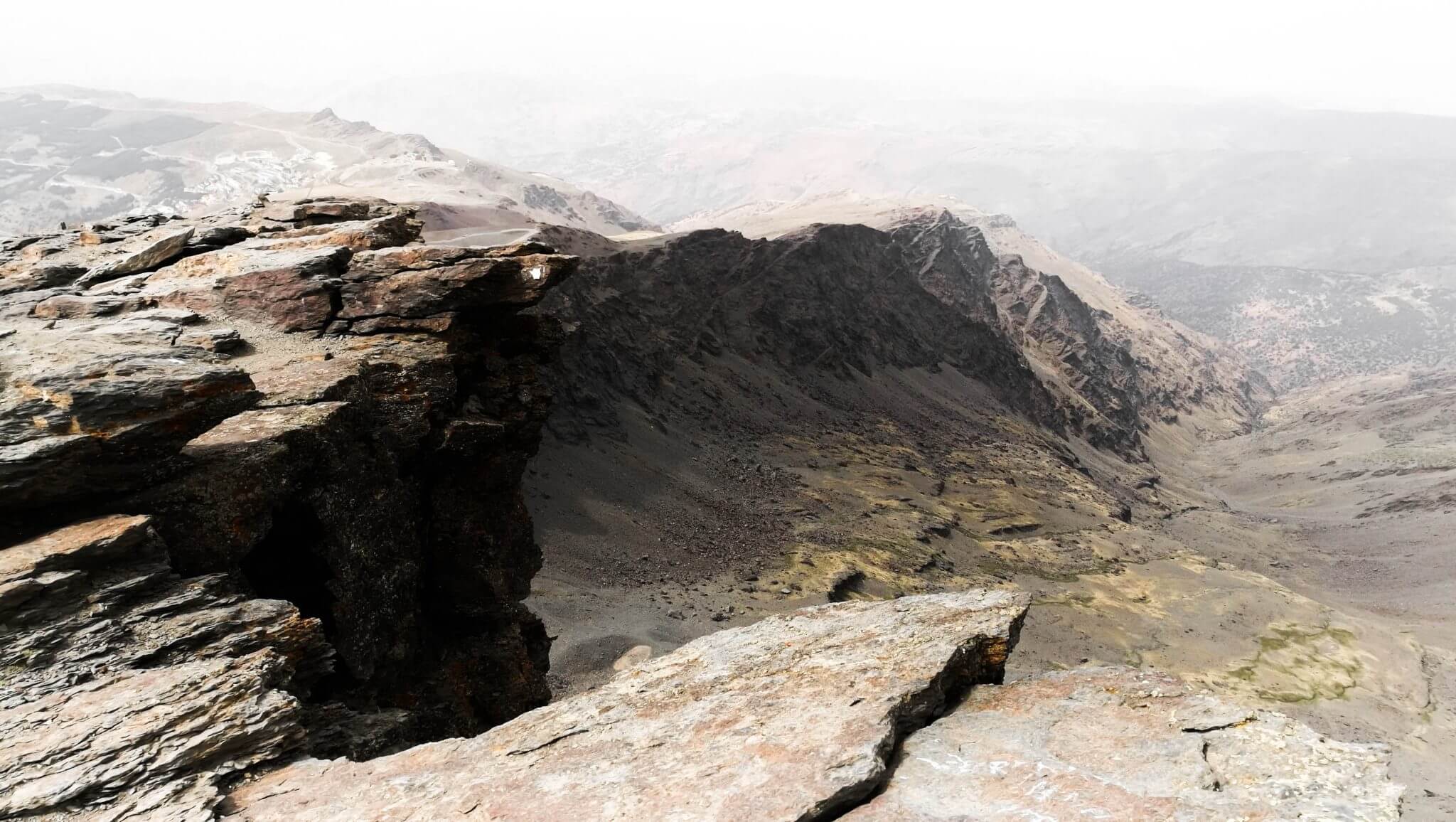 A view from Pico de Veleta Sierra Nevada mountains Spain