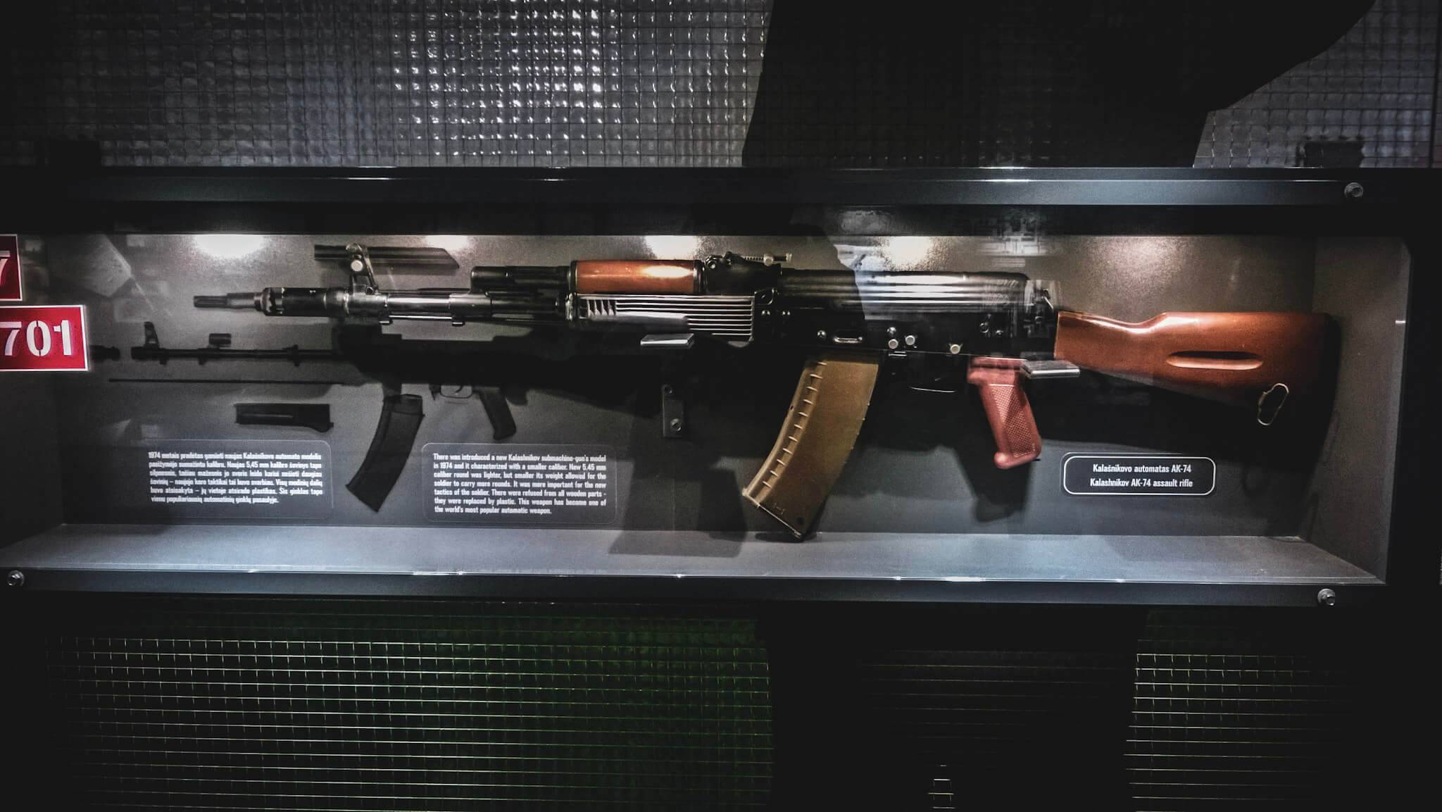 ak-74 exposition in cold war museum