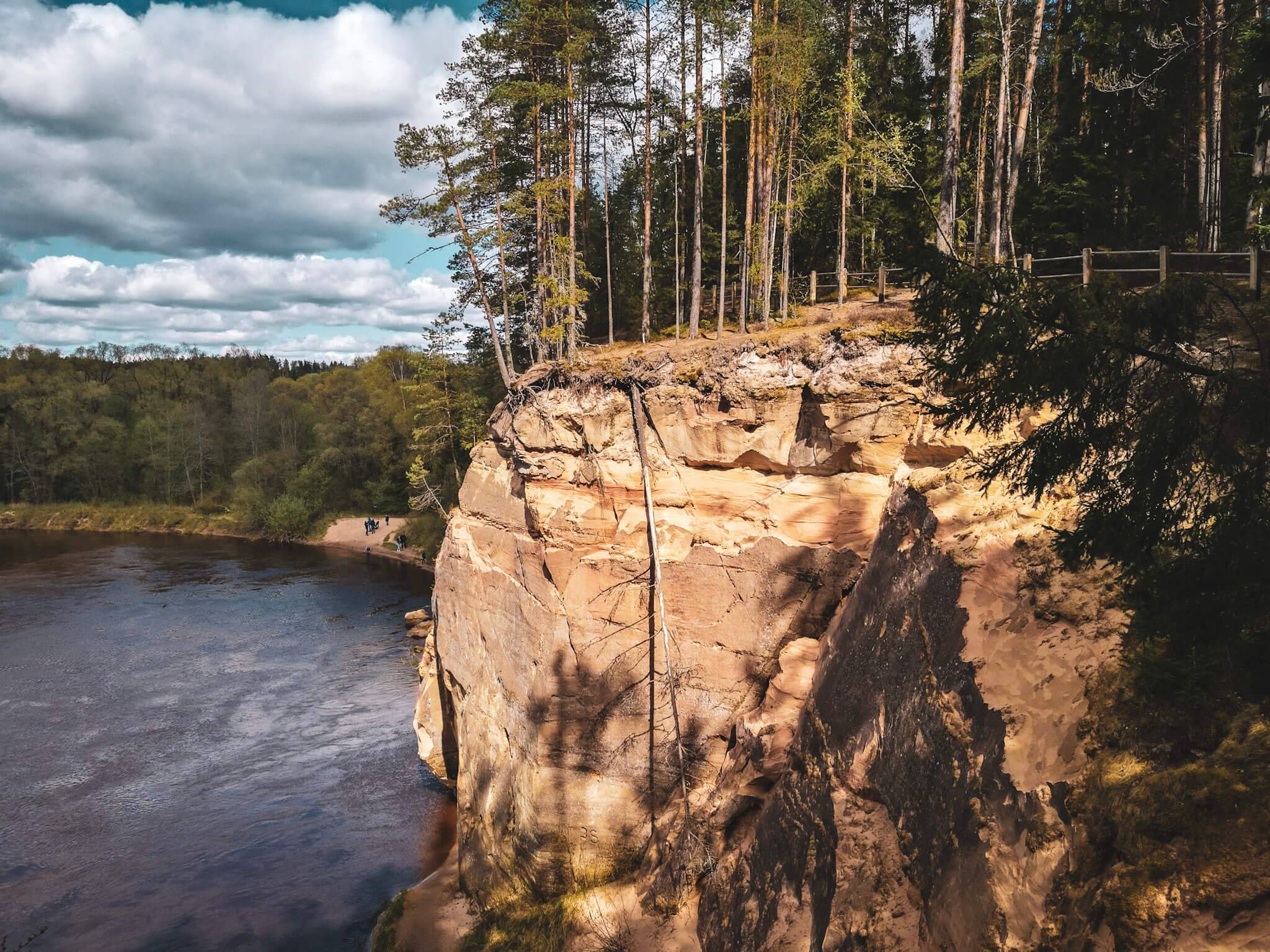 Erglu Cliffs in Gauja National Park, Latvia
