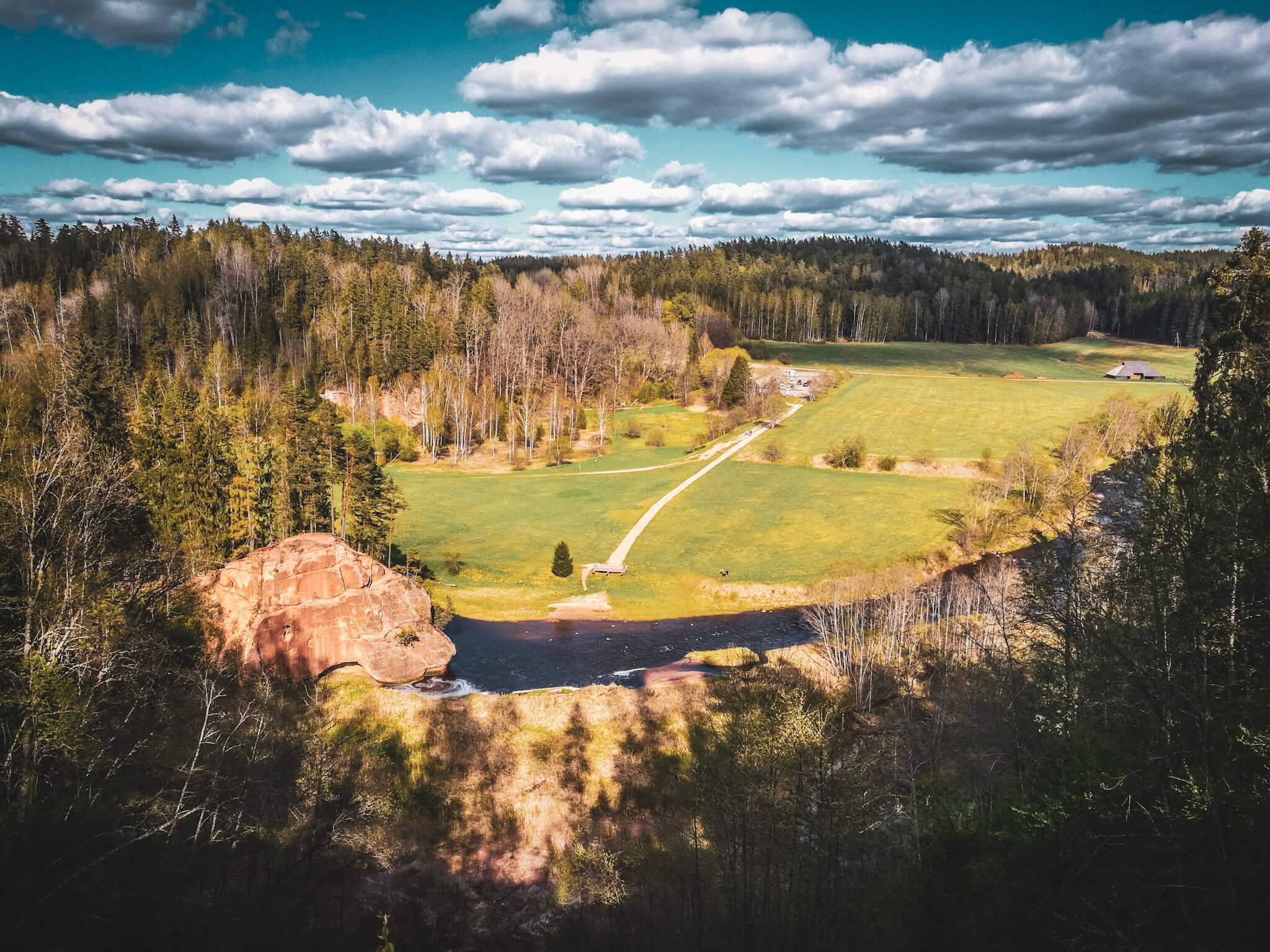 Zvartes Rock in Gauja National Park, Latvia