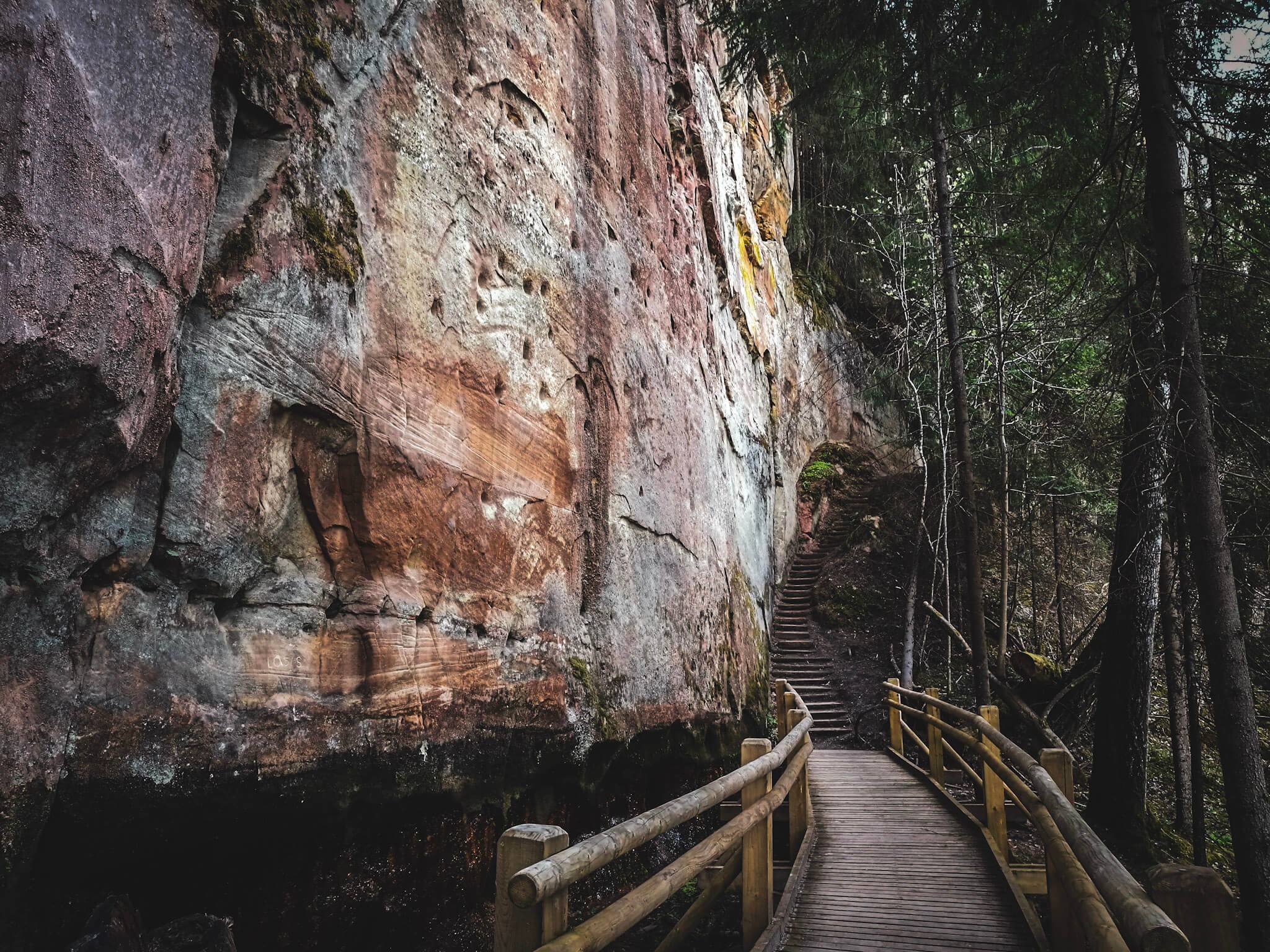 Licu Cliffs in Gauja National Park, Latvia