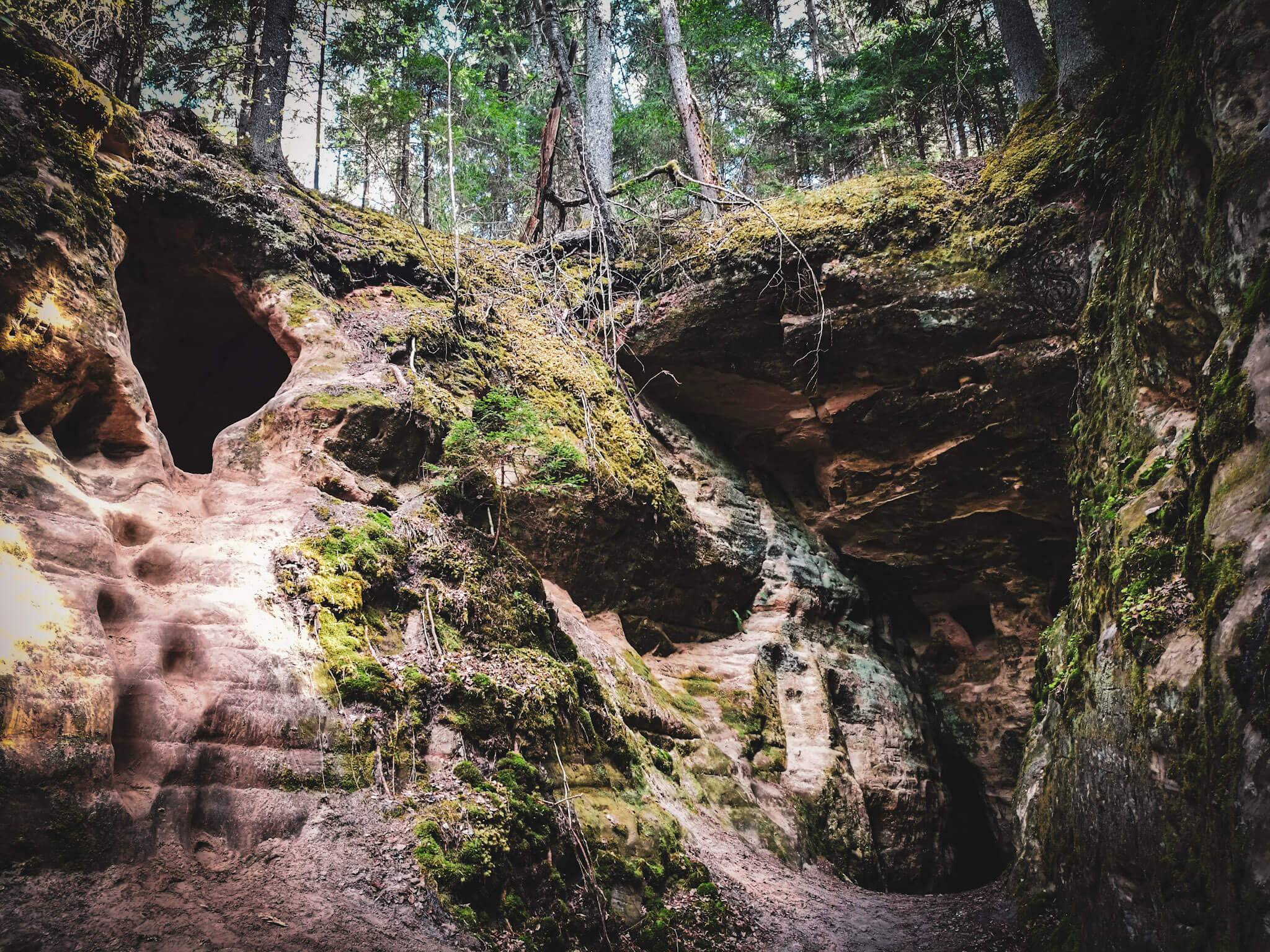 Licu Langu cliffs in Gauja National Park, Latvia