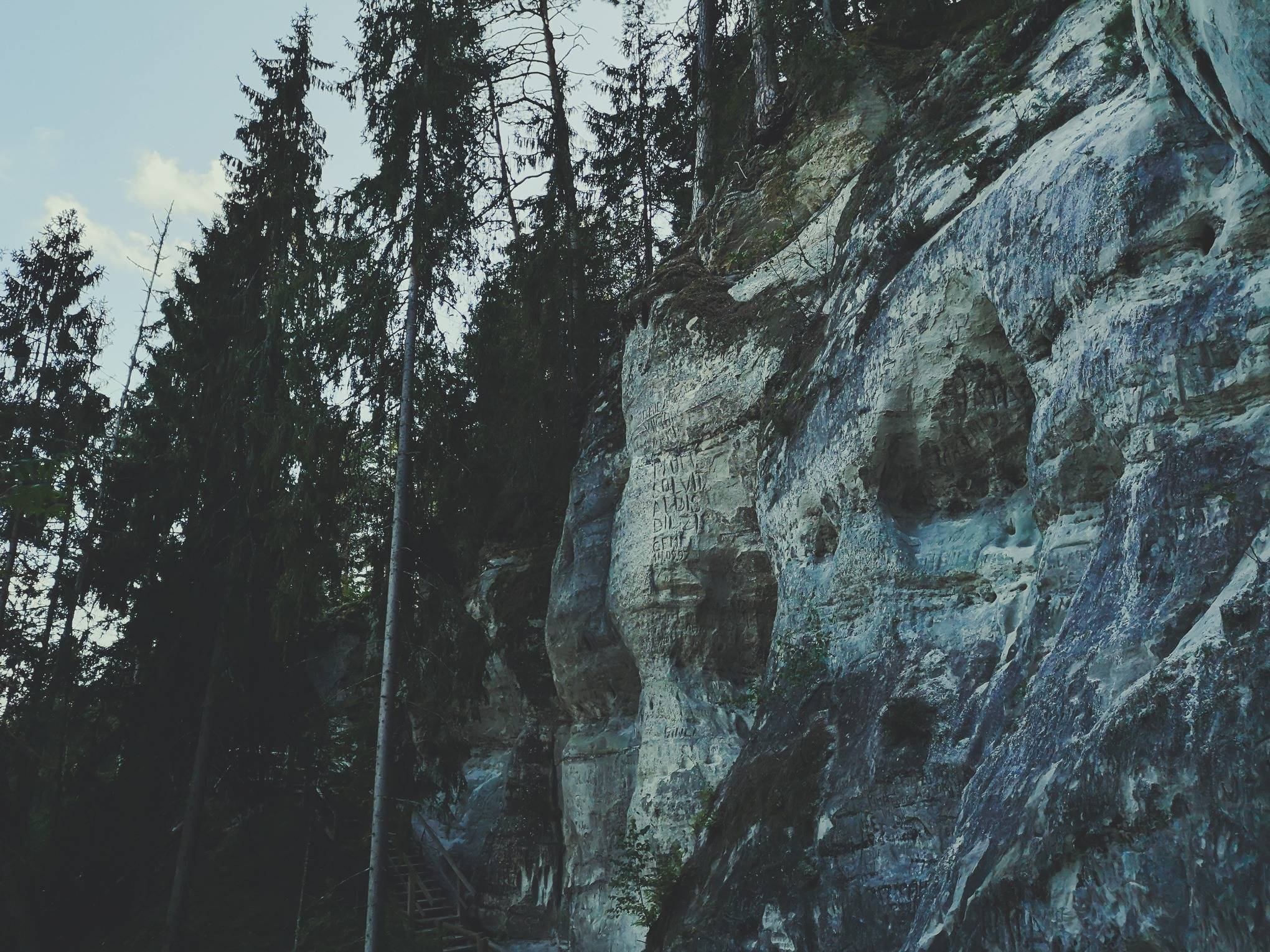 White Sietiniezis Rock in Gauja National Park, Latvia