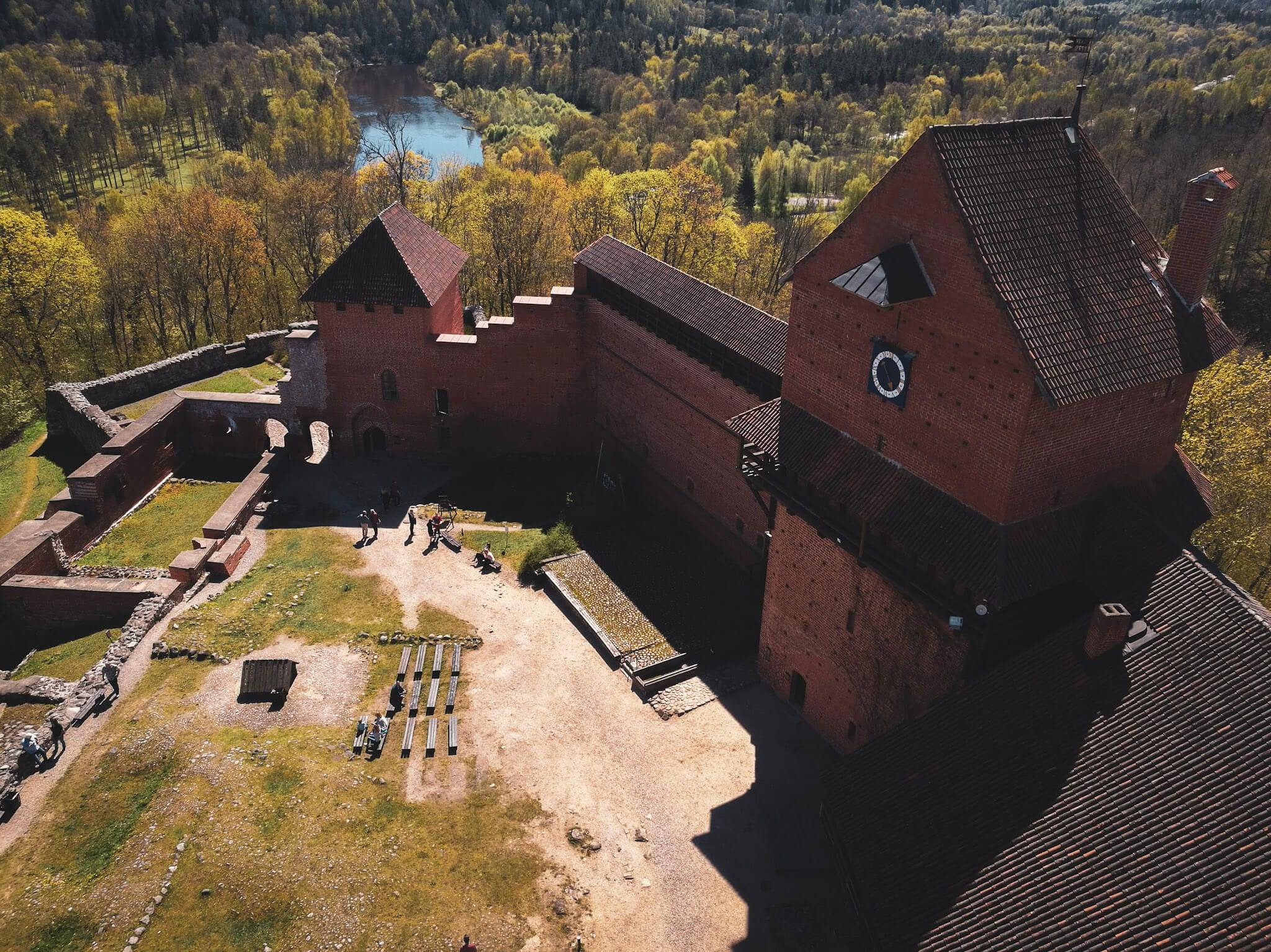 Turaida Castle from Tower in Gauja National Park, Latvia