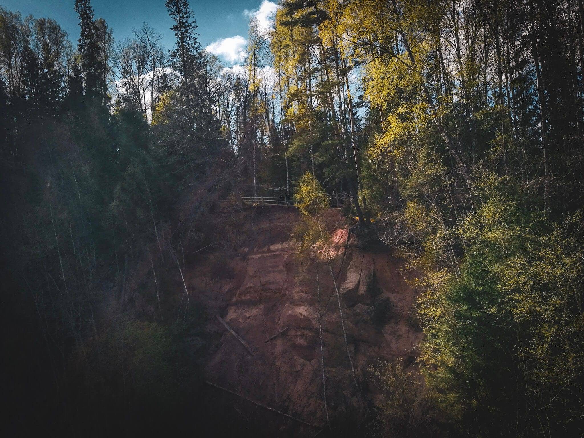 Zvartes Cliff in Gauja National Park, Latvia