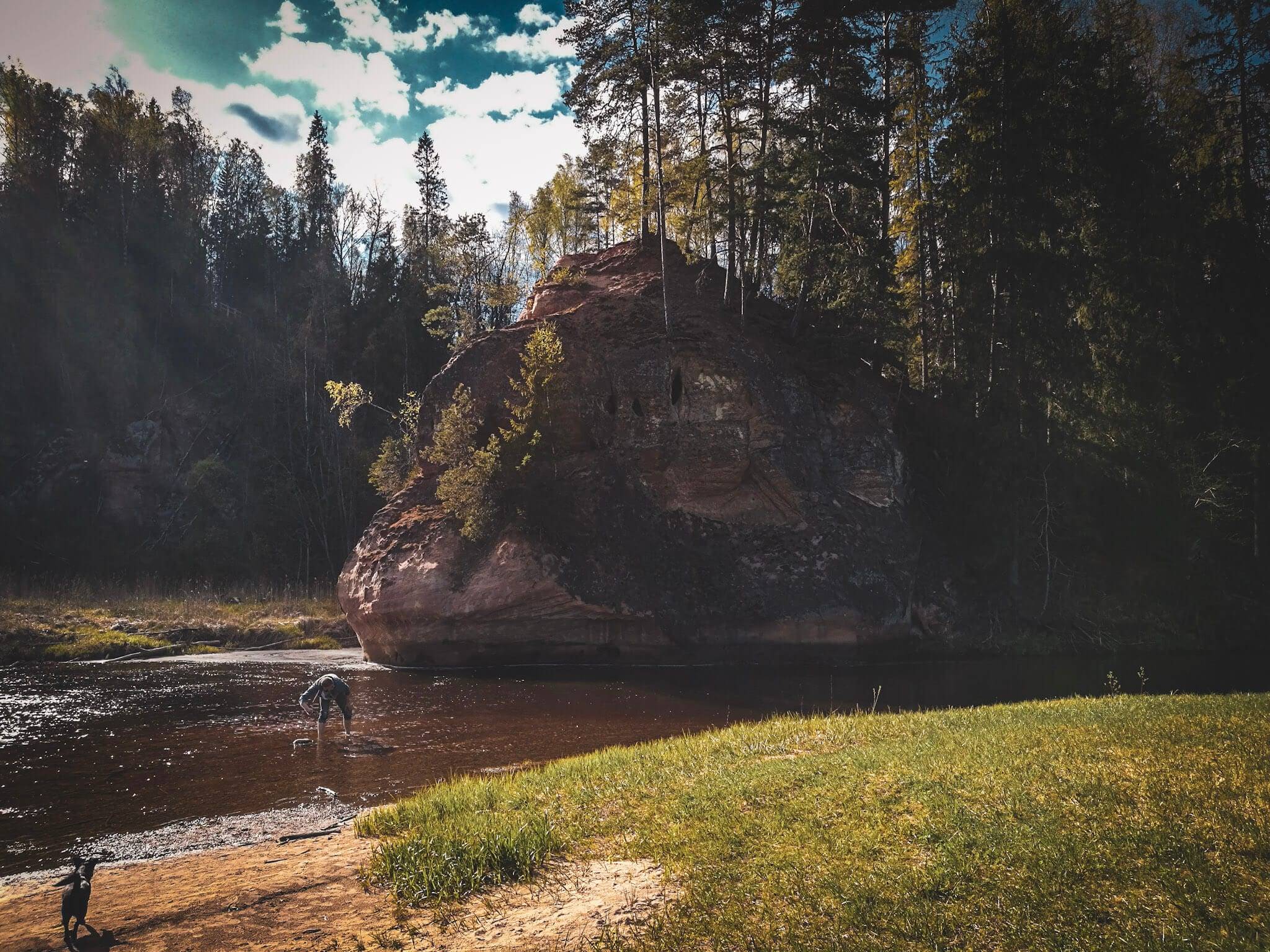 Zvartes Rock in Gauja National Park, Latvia