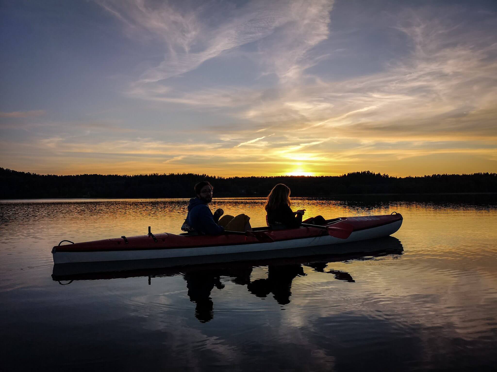 kayak sunset lake almajas