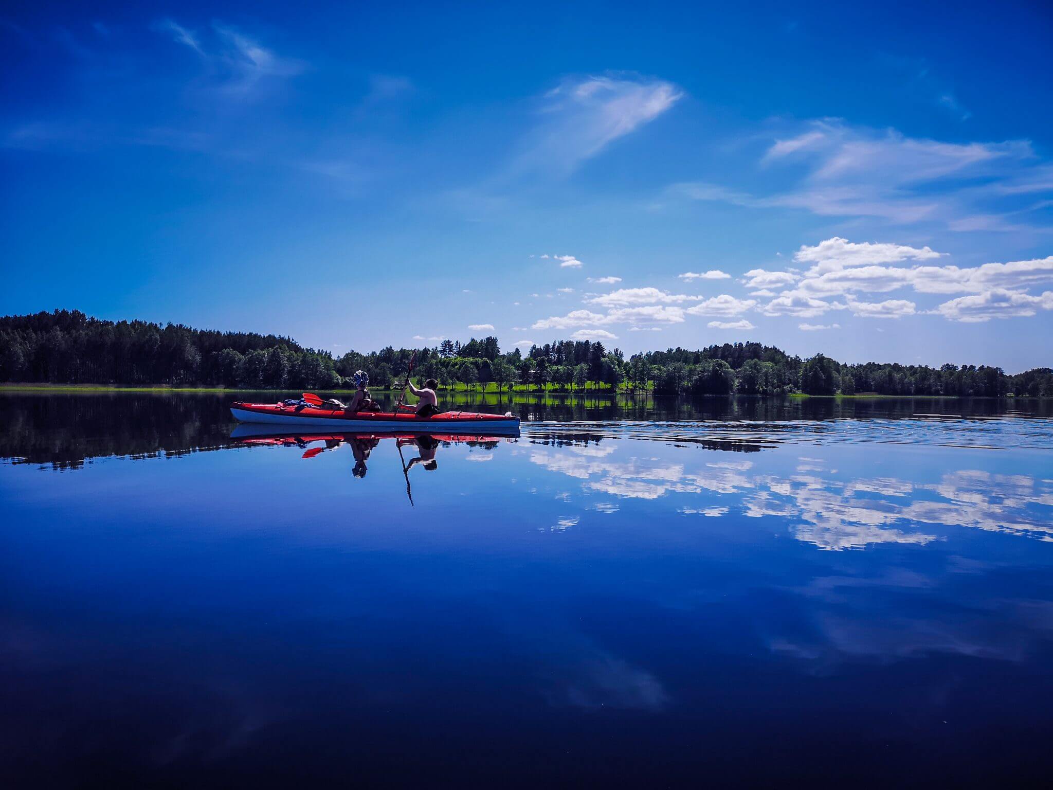 kayaking in lake lusiai