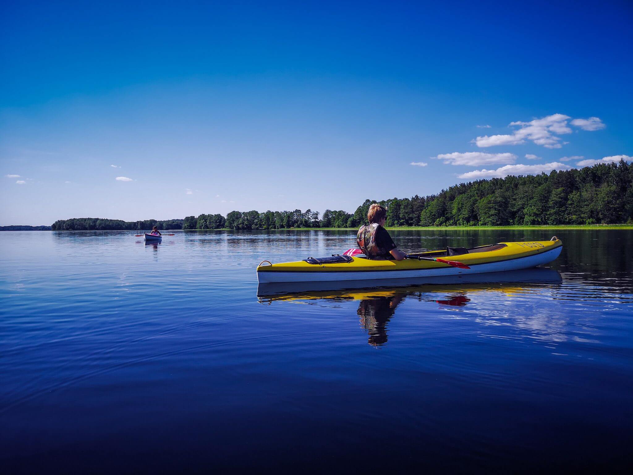 kayaking in lusiai lake