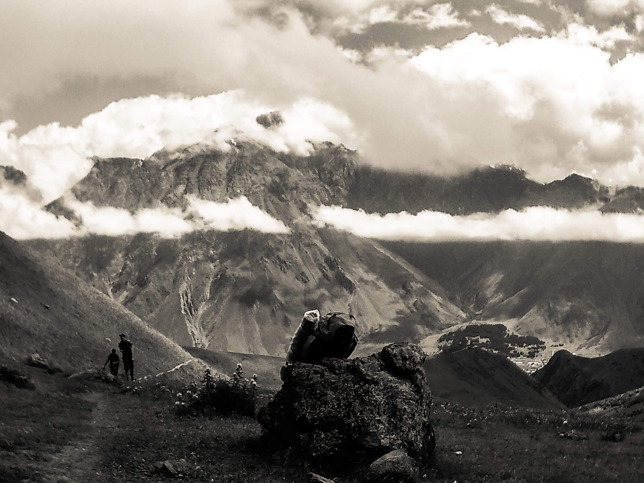 backpack great caucasus mountains