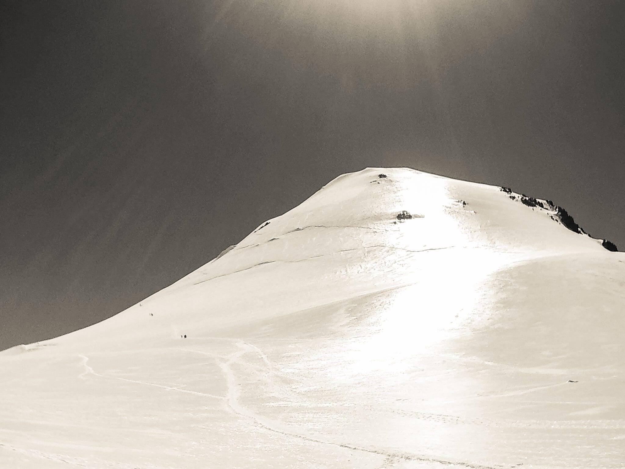 mount kazbek from plateau
