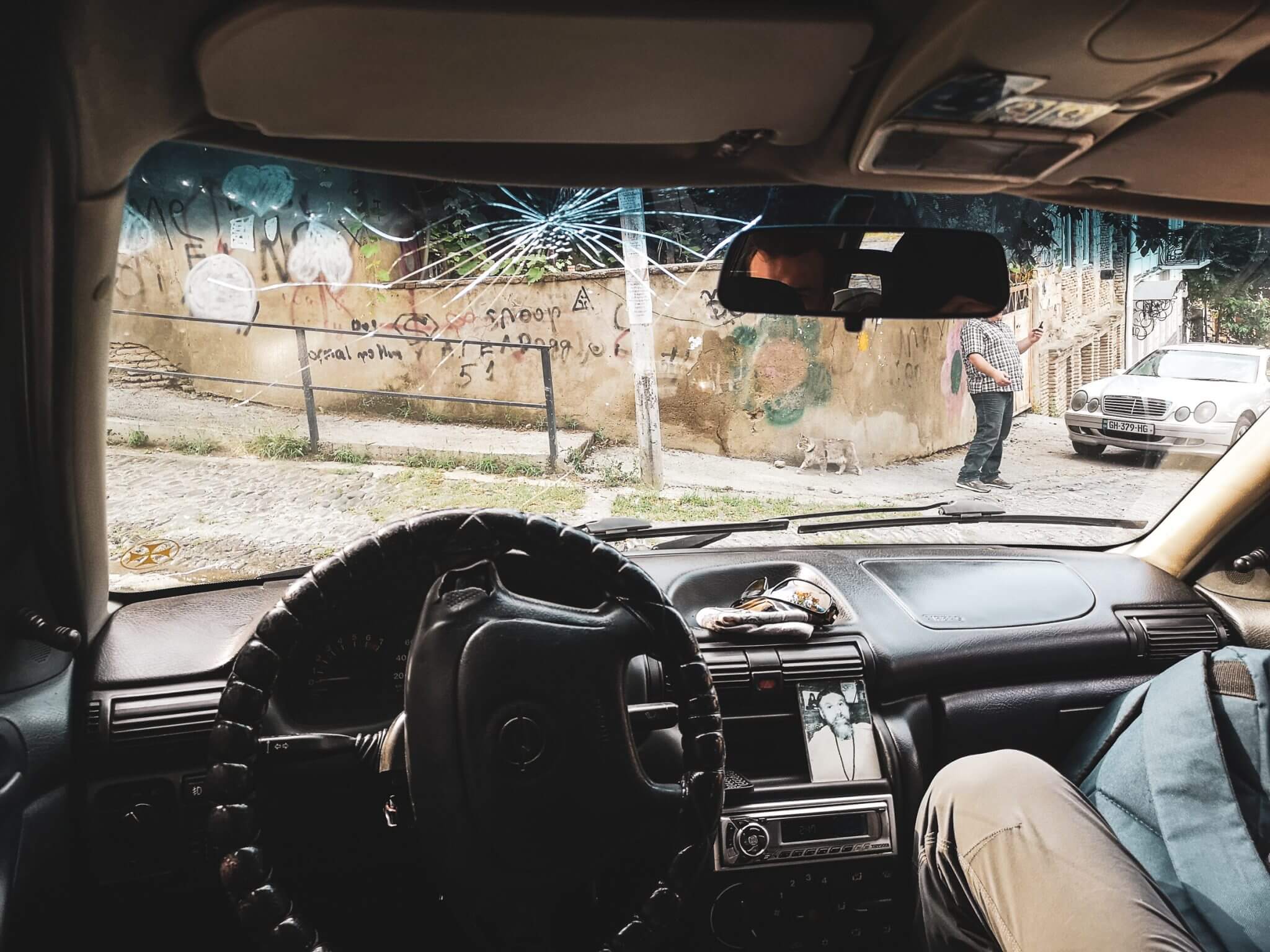 taxi driver car interior tbilisitaxi driver car interior tbilisi