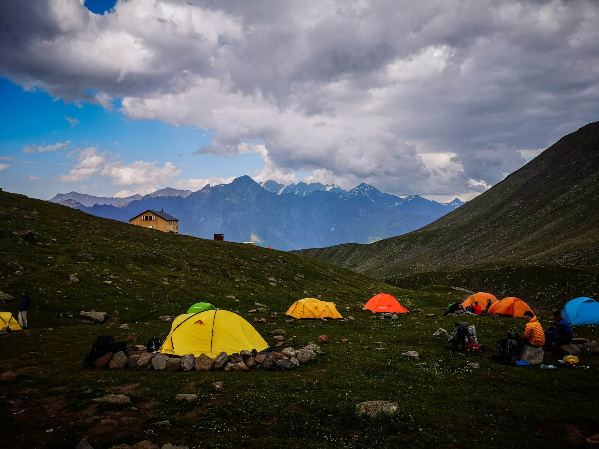 campsite in mountains