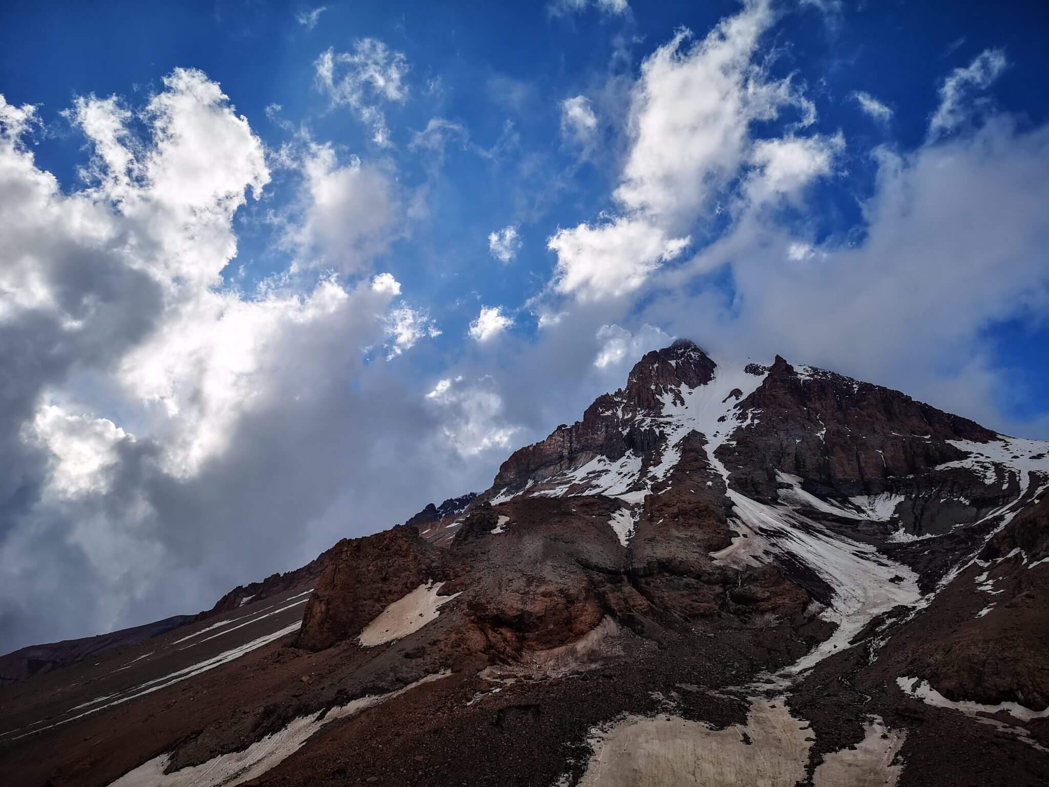 mount kazbek clouds