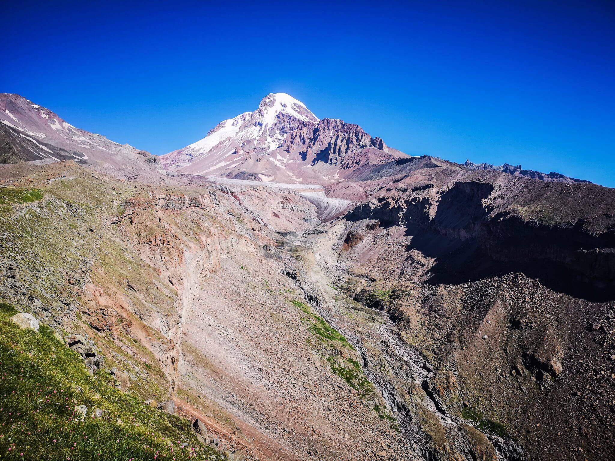 mount kazbek gergeti glacier