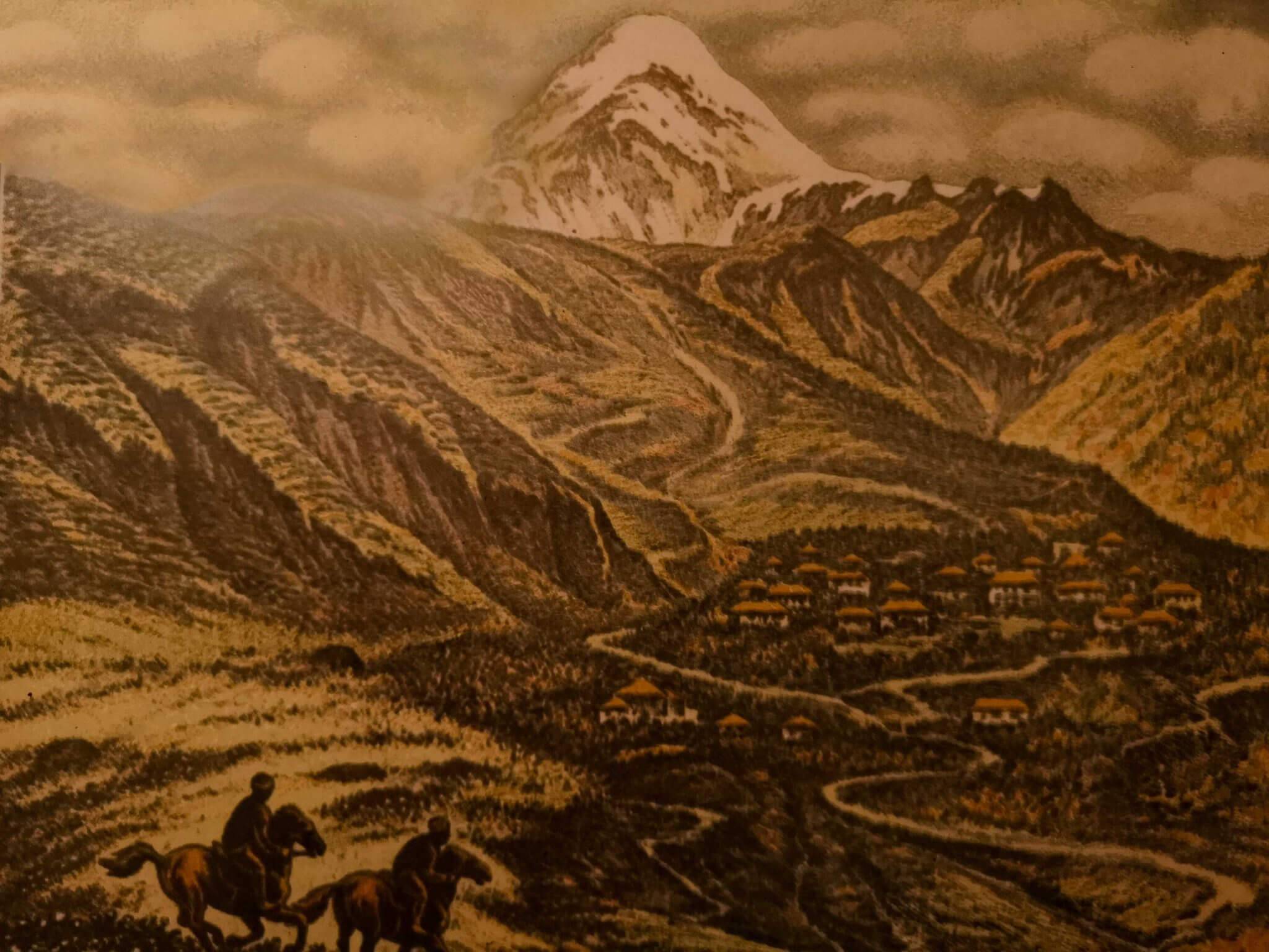 mount kazbek painting