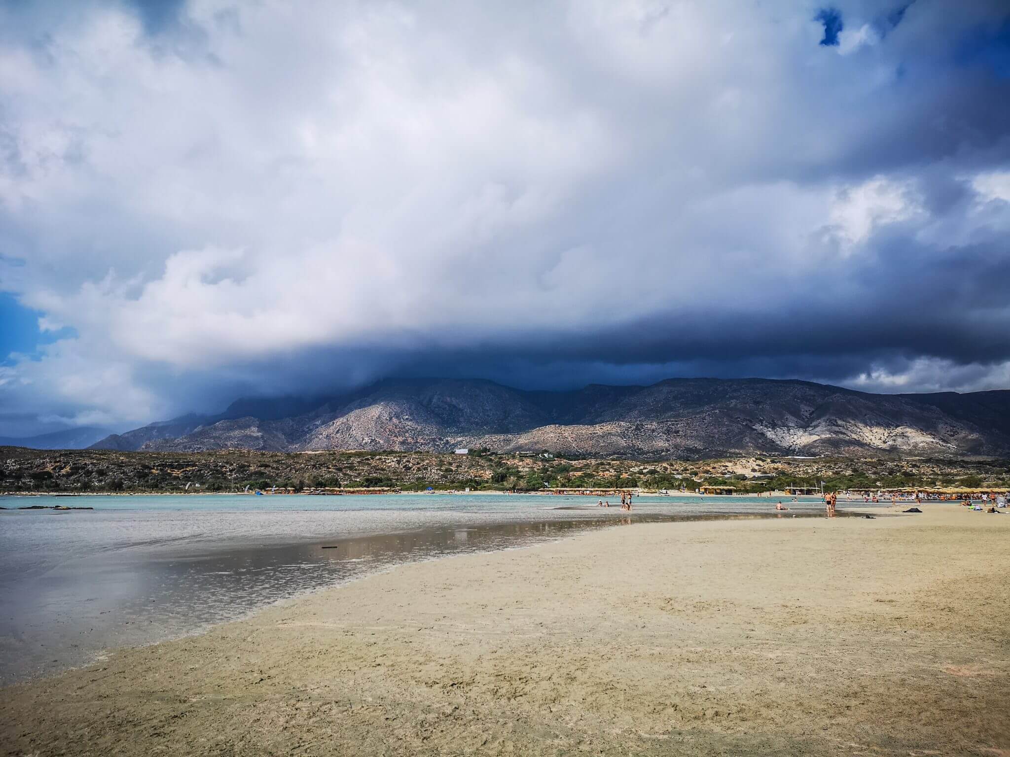 mountains from elafonisi beach