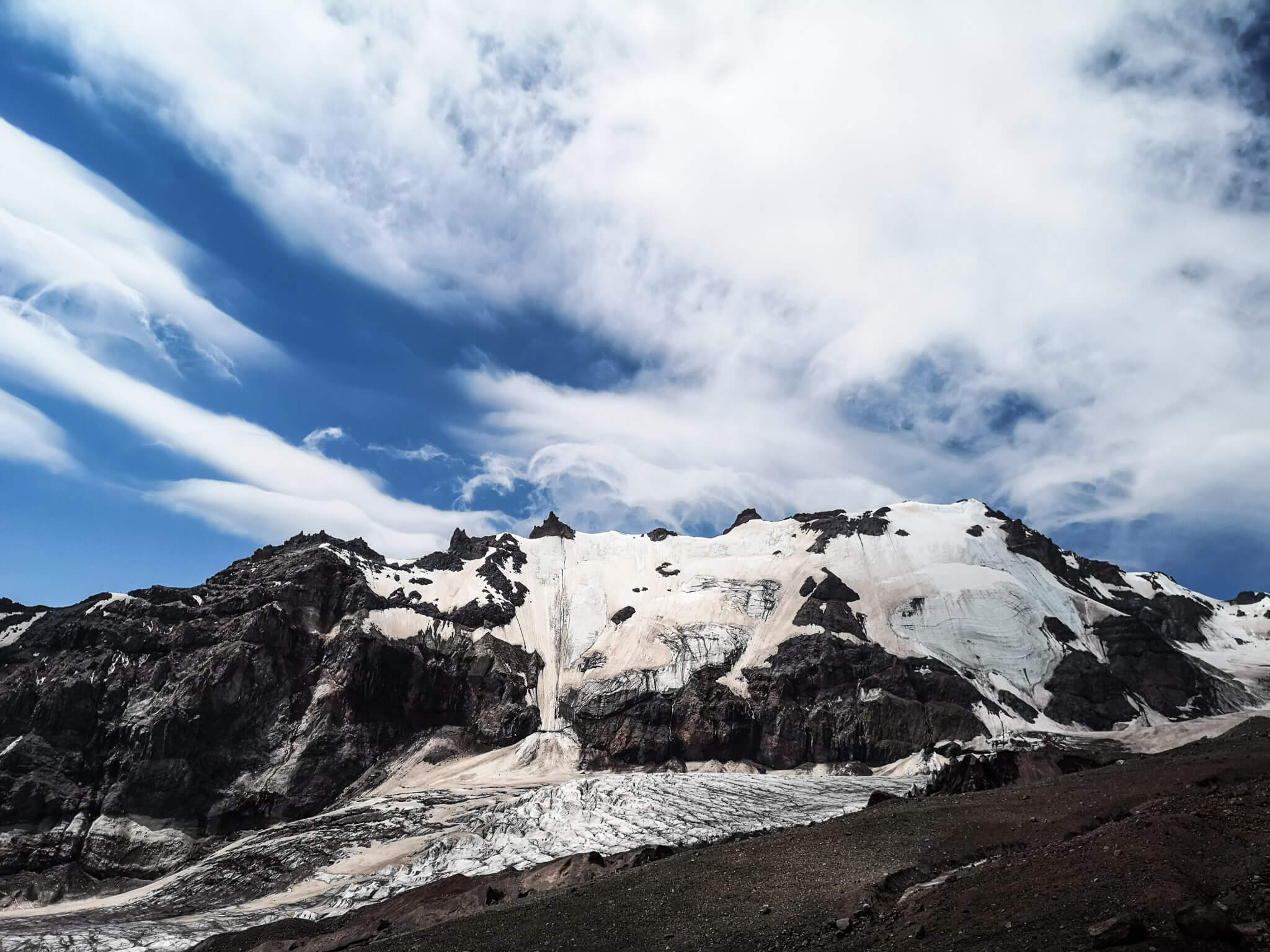 the great caucasus mountains gergeti glacier