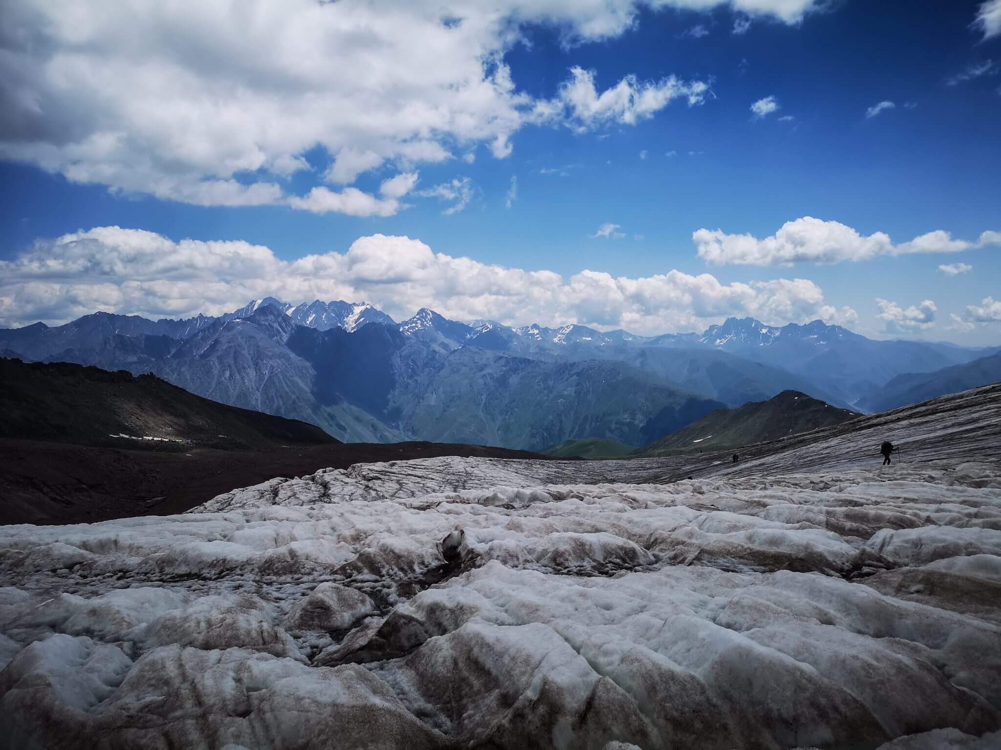 view from gergeti glacier