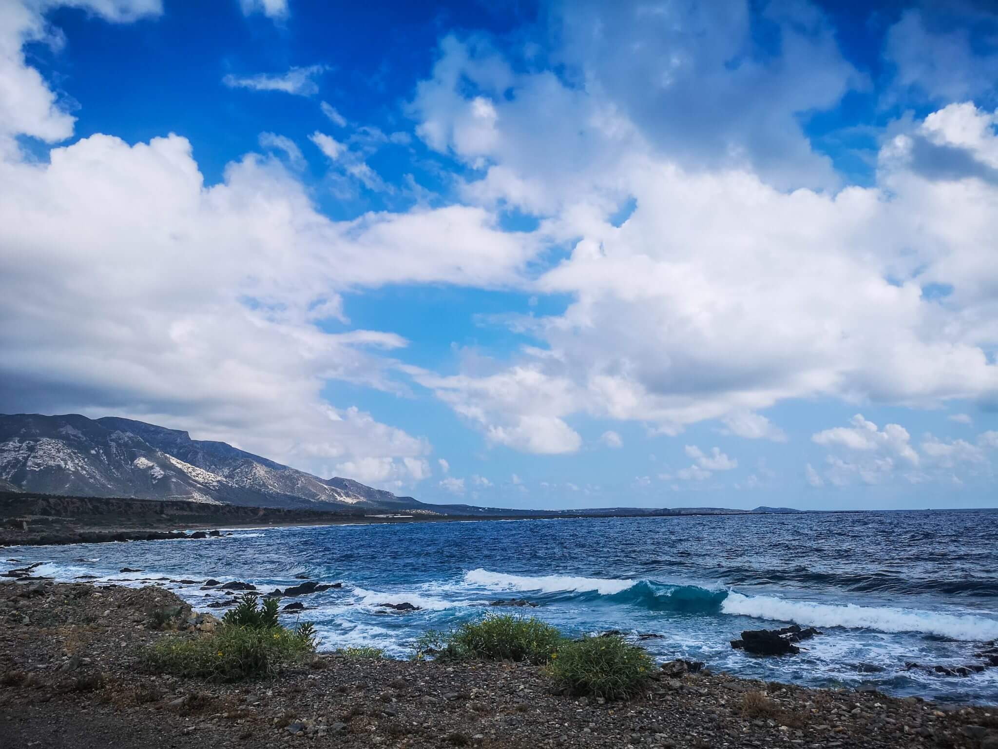 waves mountains crete