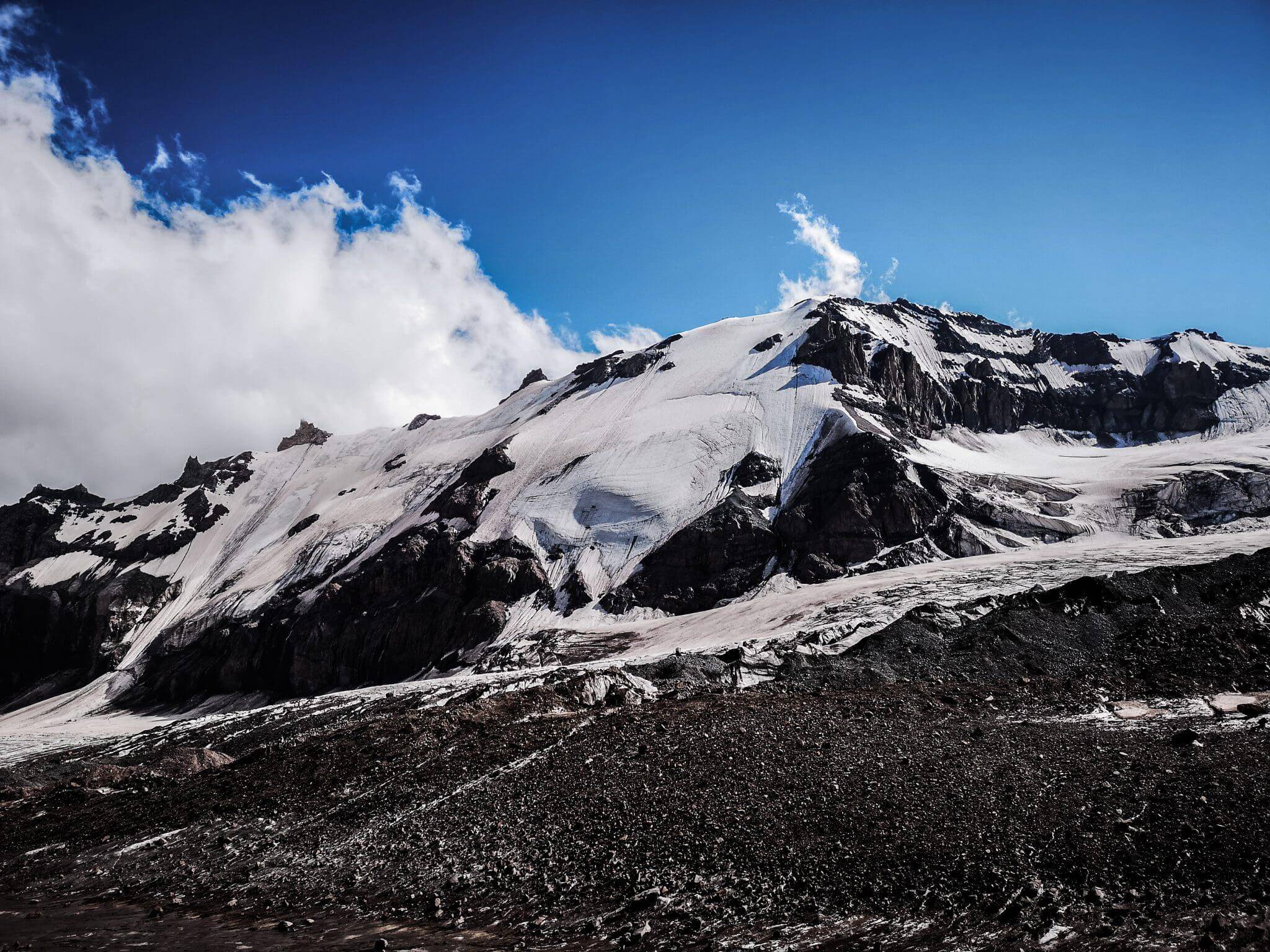snowy caucasus mountains