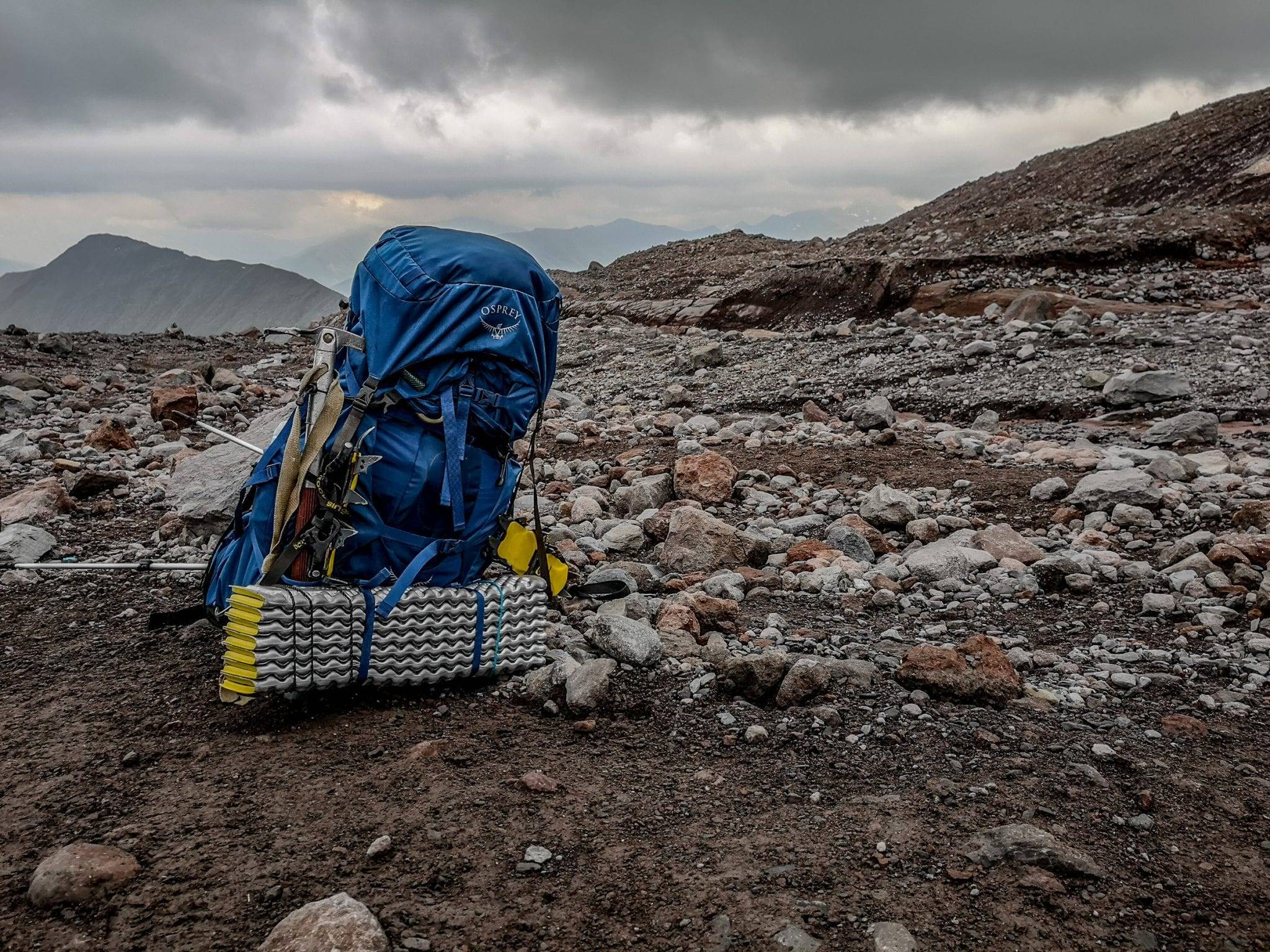 climber backpack mountains
