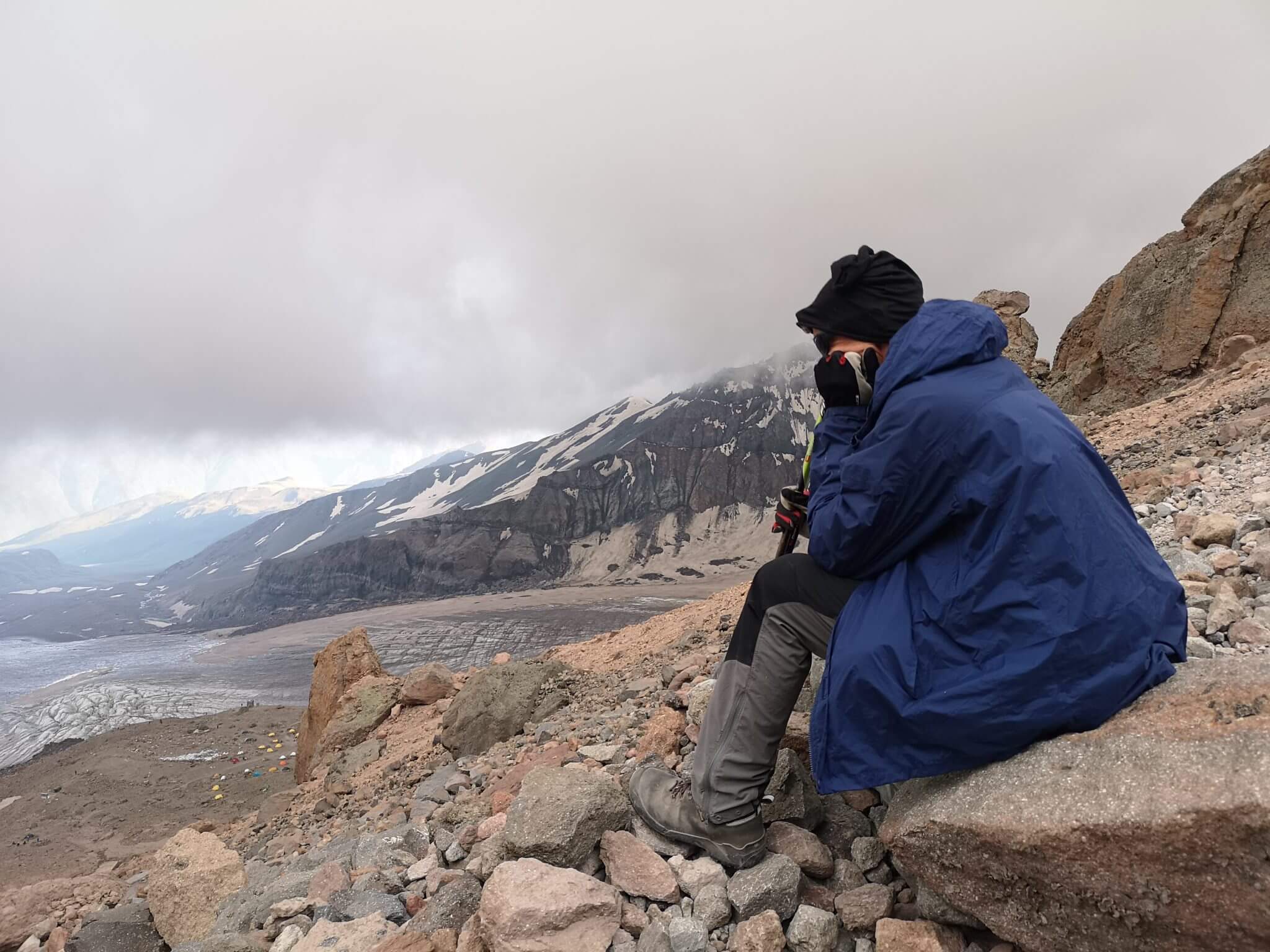 climber looking over mountains