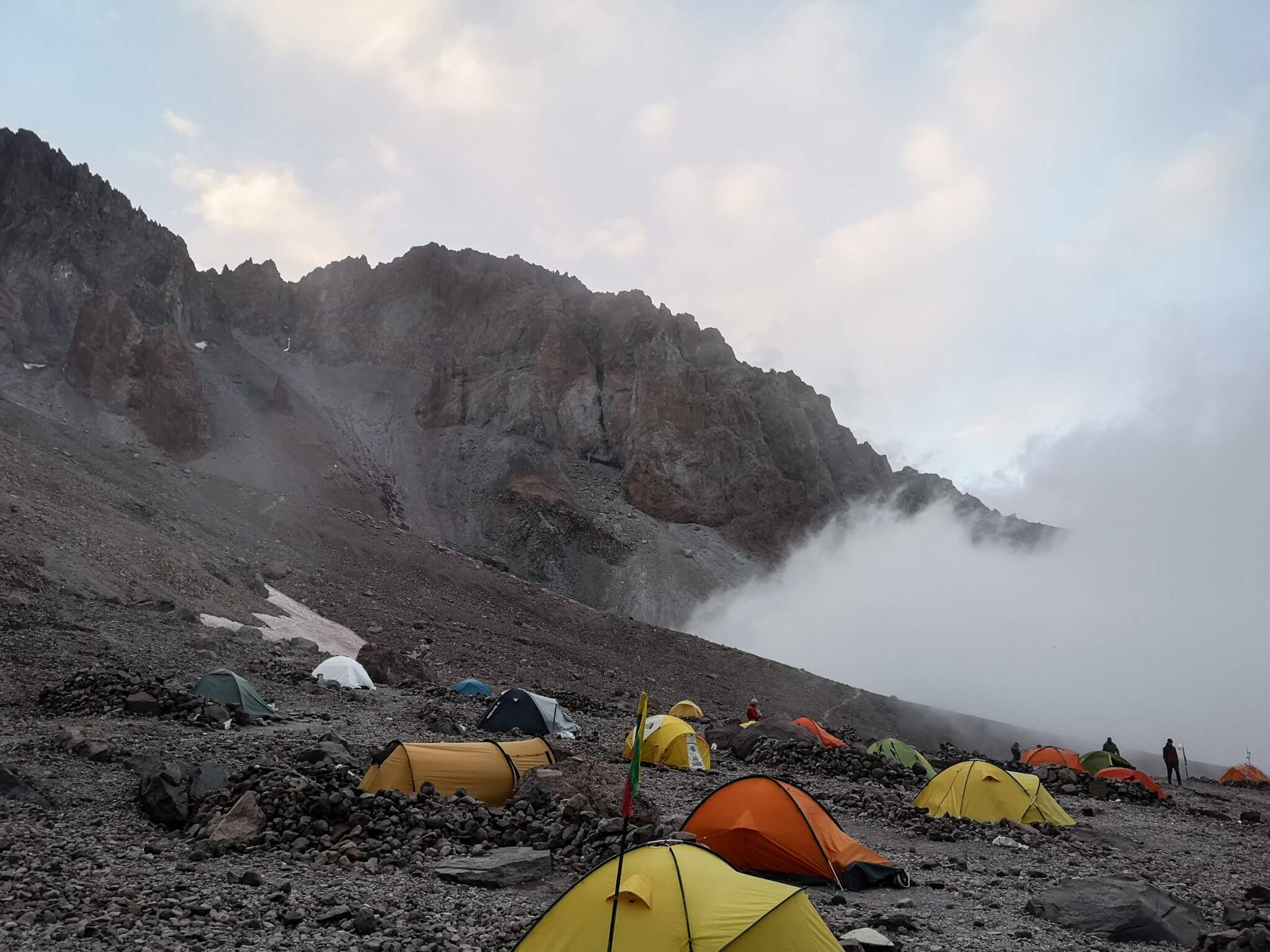 clouds mountain camp site
