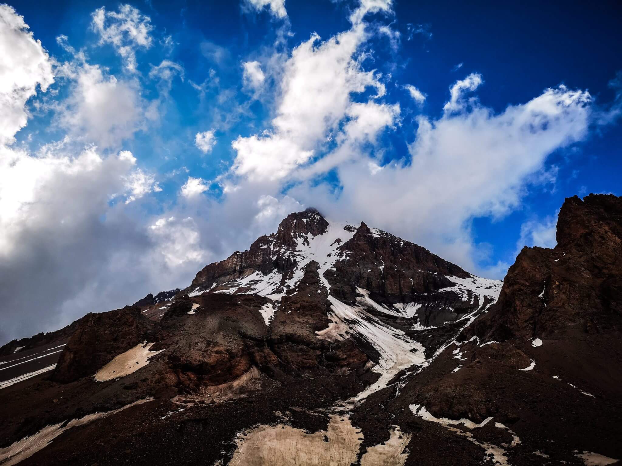 mount kazbek clouds