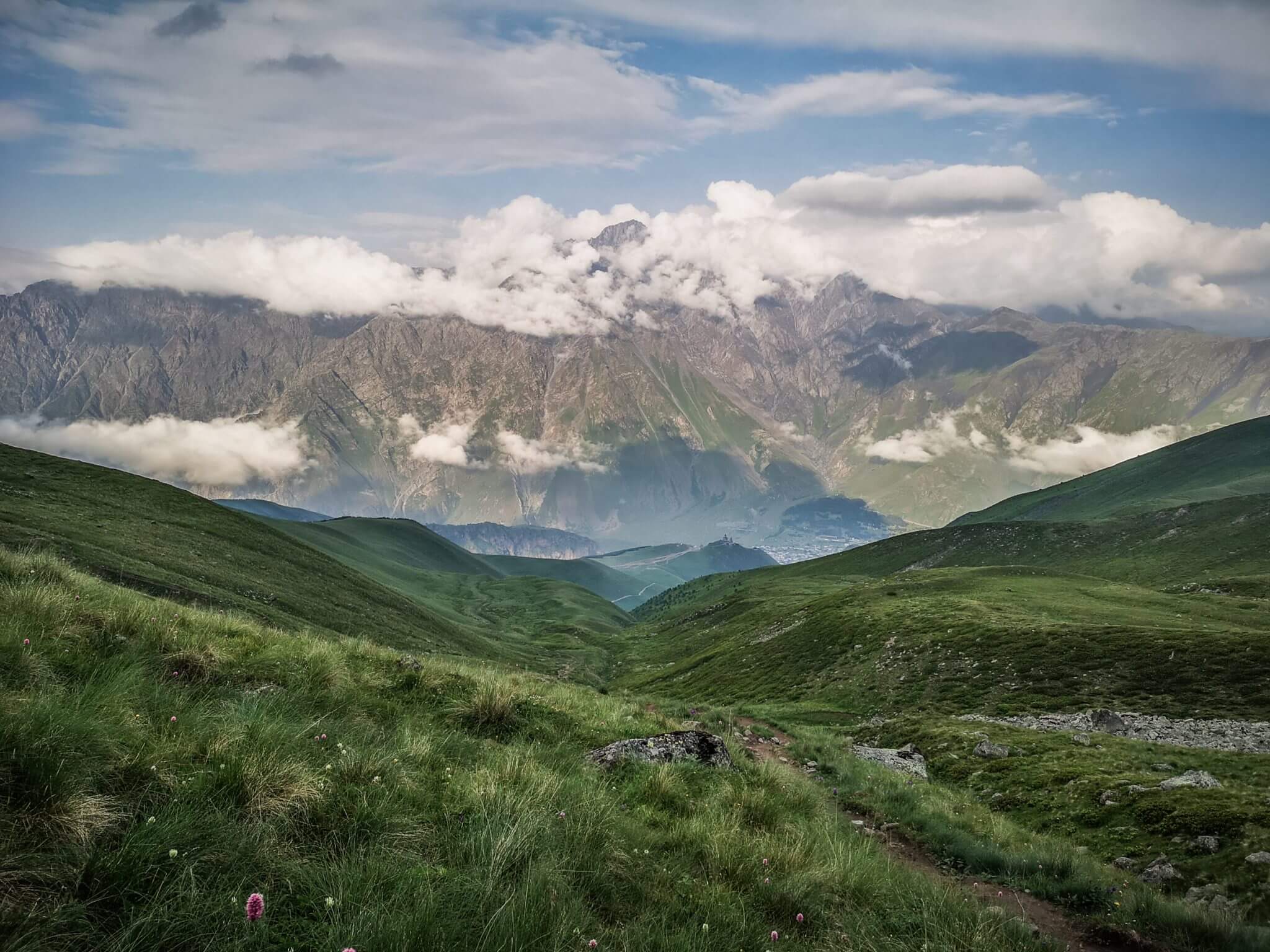 the great caucasus mountains hiking
