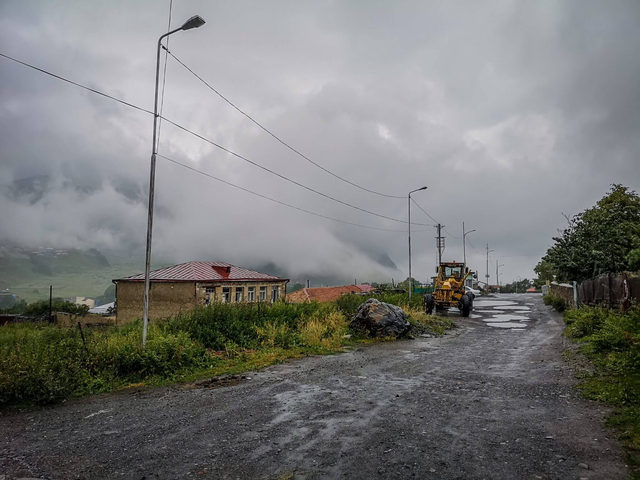 tractor road caucasus tbilisi georgia