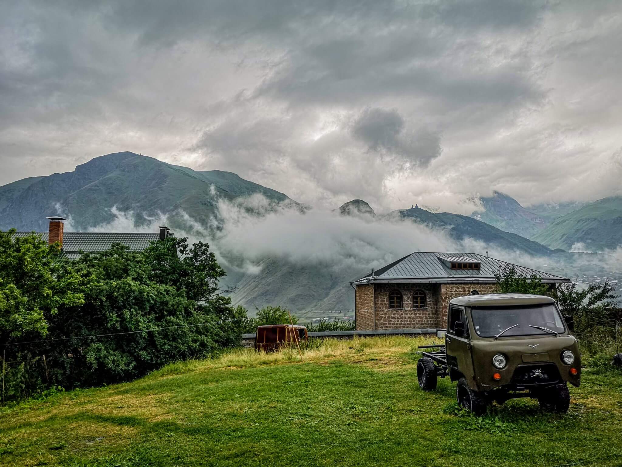 truck mountains caucasus tbilisi georgia