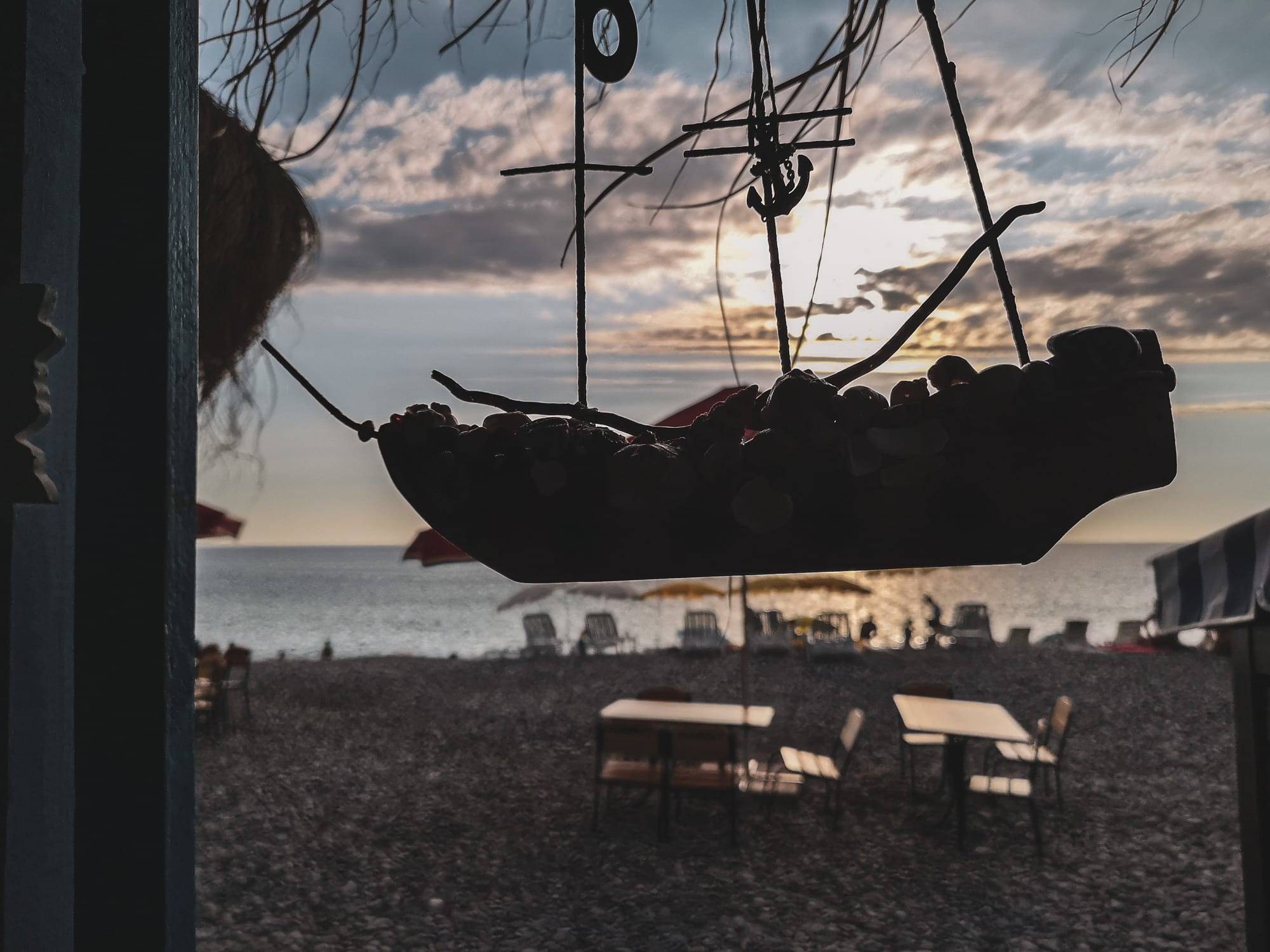 Ship decoration in restaurant by Black Sea, Sakartvelo
