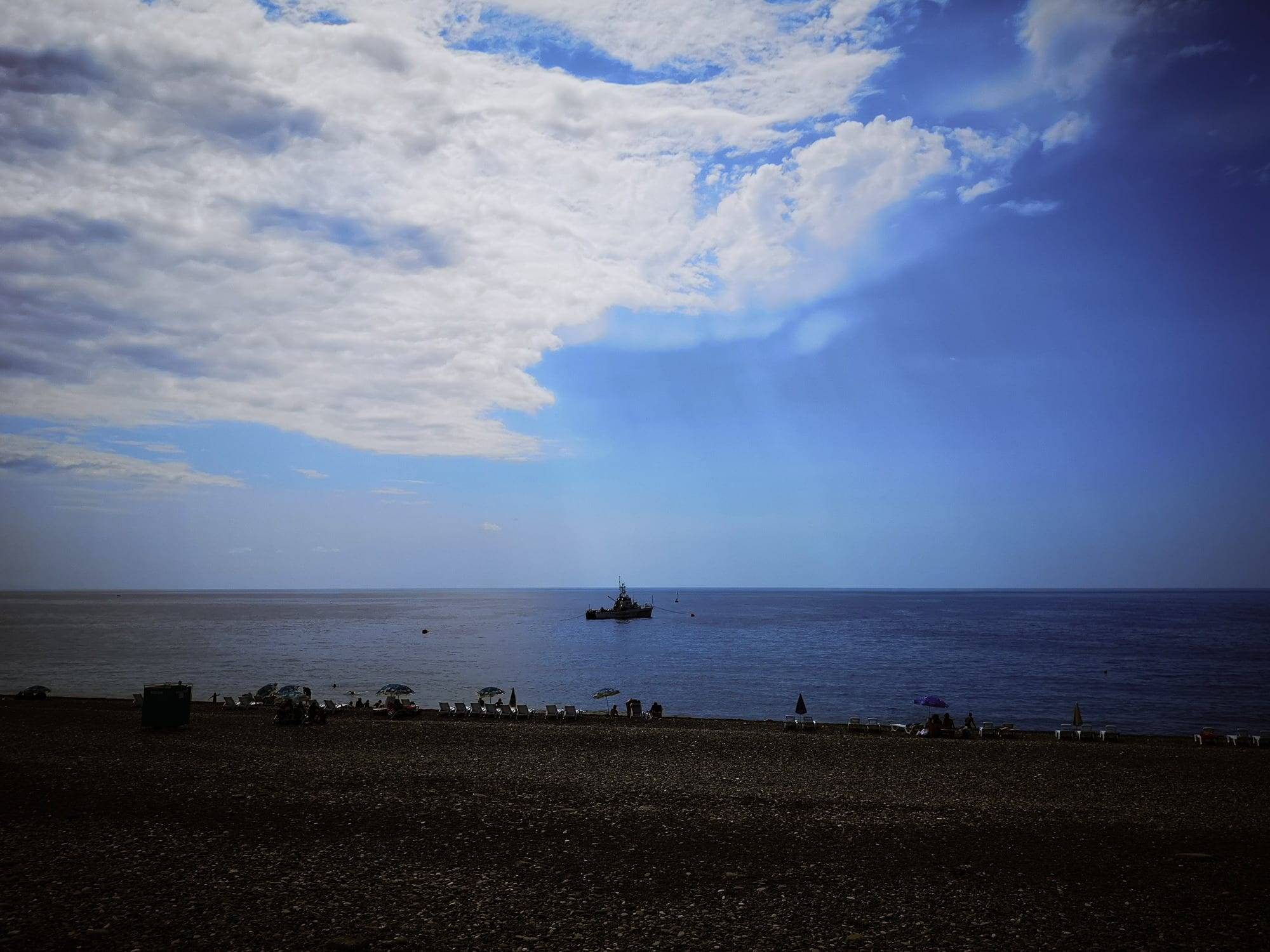 Turkey-Georgia border patrol in the Black Sea by Sarpi Town