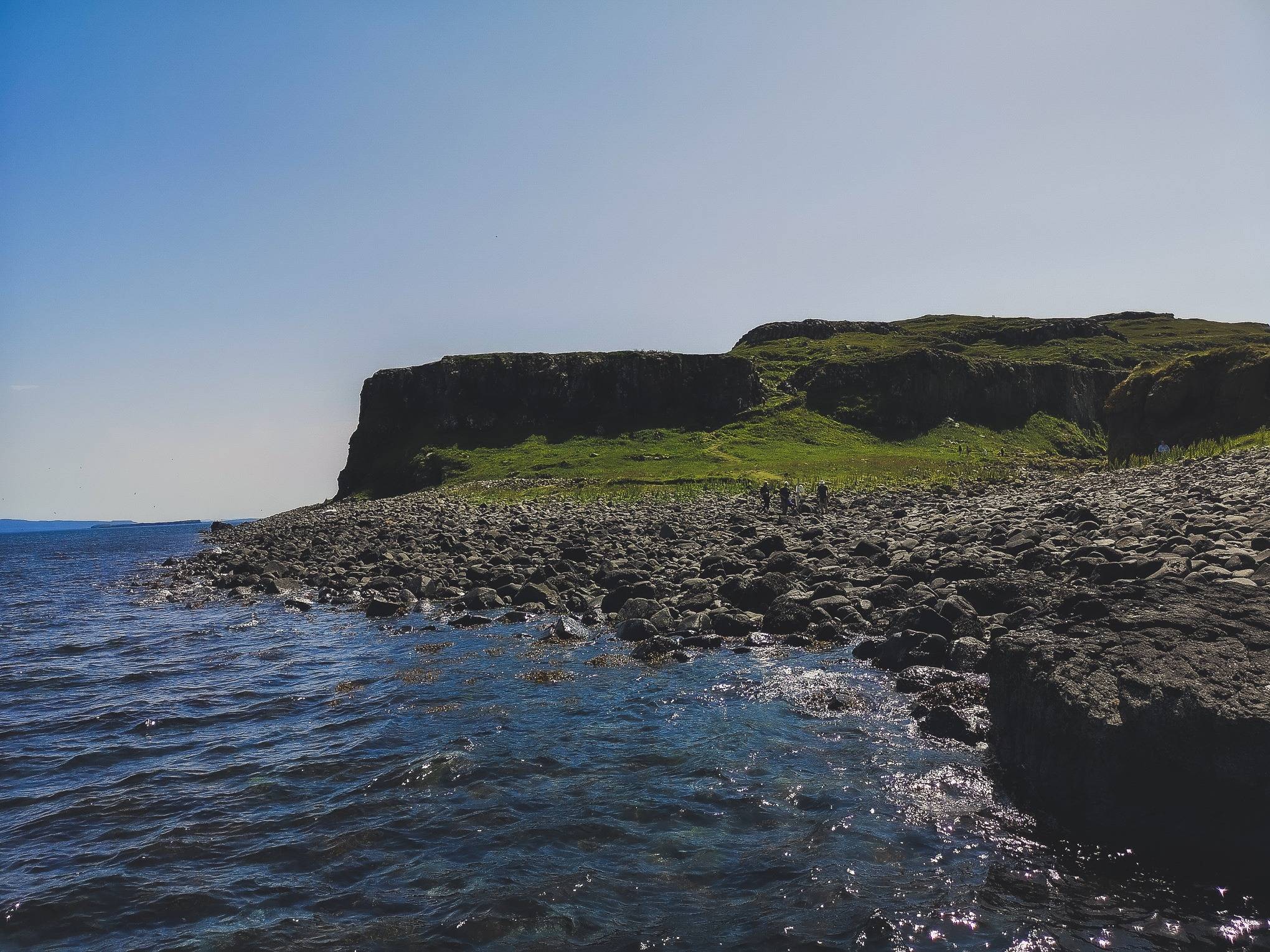 Disembarking the ship to Lunga Island, the Treshnish Isles wildfire tour, Scotland