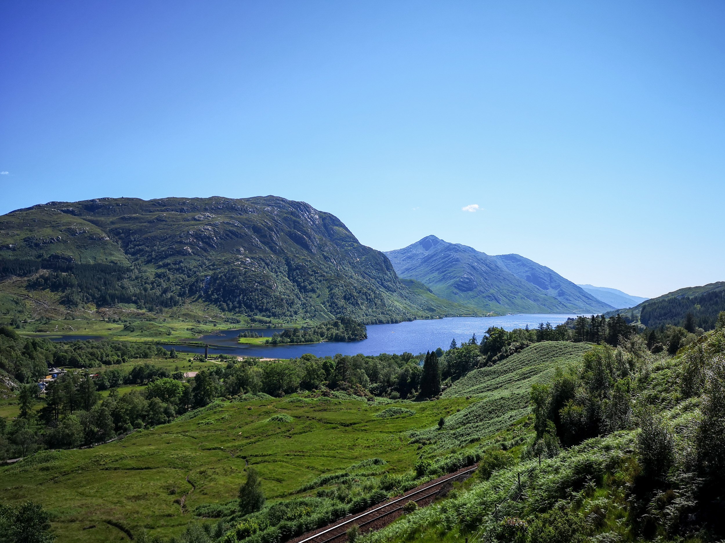 Loch Shiel view from Glenfinnan Viaduct Trail, Scotland