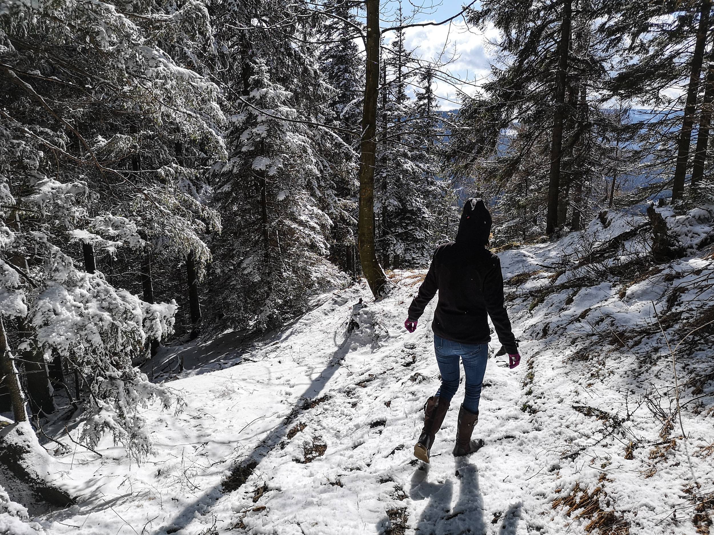 Descending Zauberberg Semmering during winter, Austria