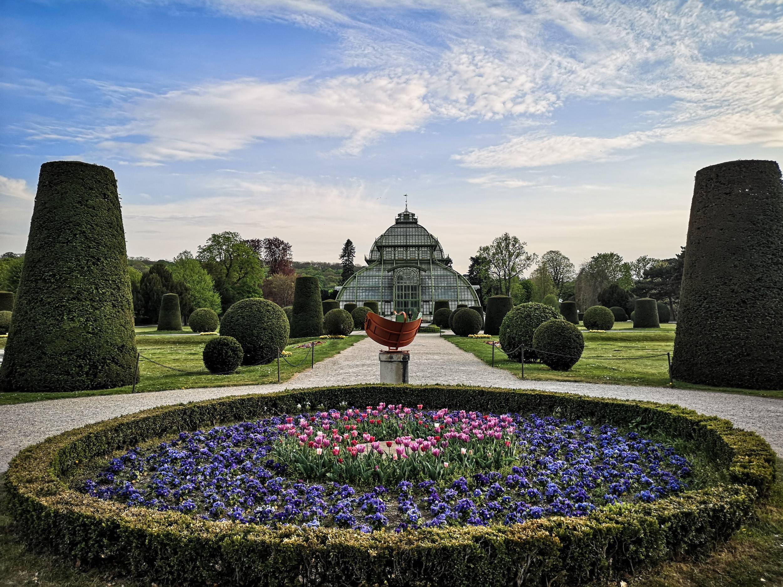 Palm House and Botanic Garden in Schönbrunn Palace Gardens, Vienna