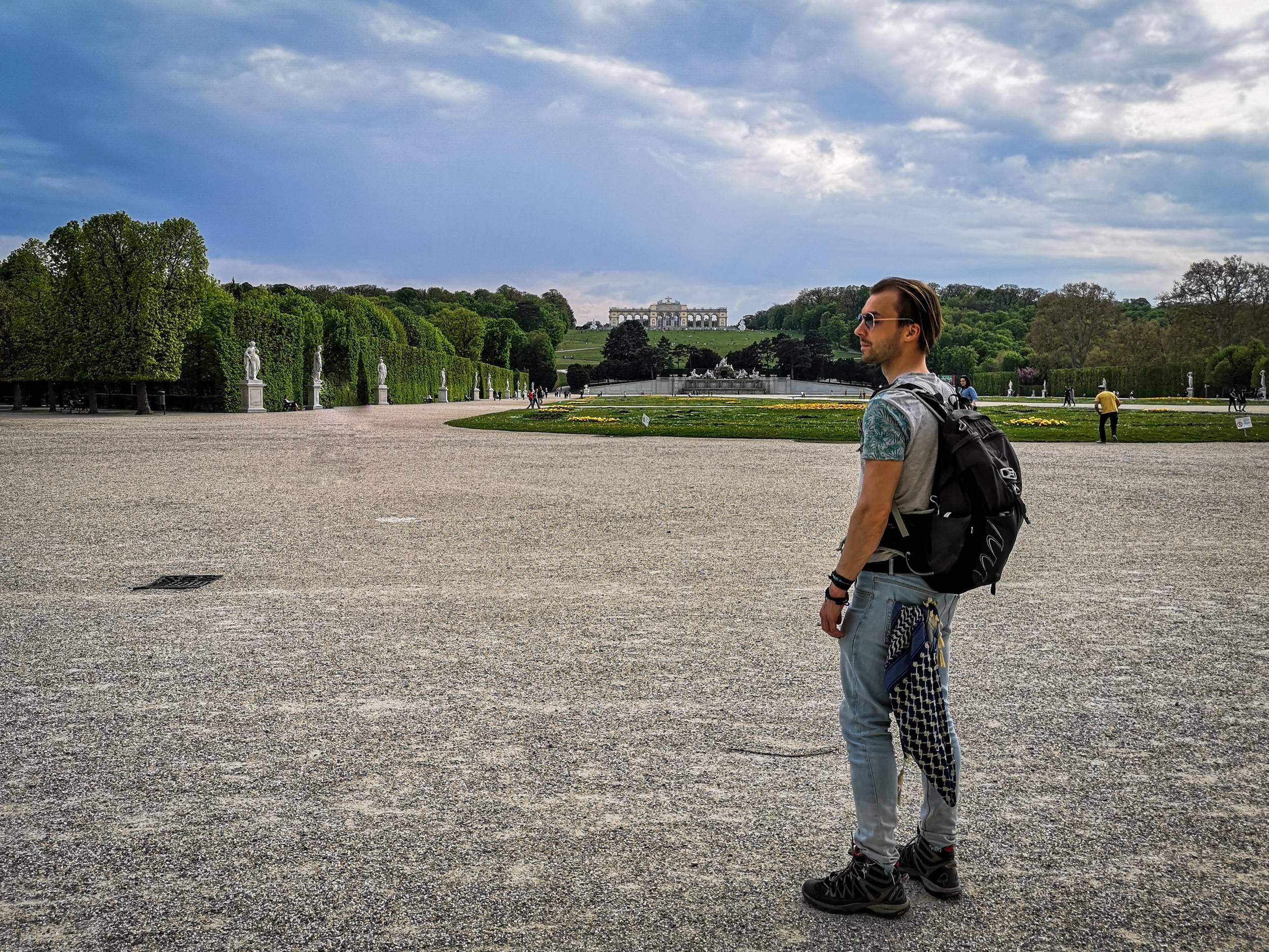 A man standing in Schönbrunn, Vienna