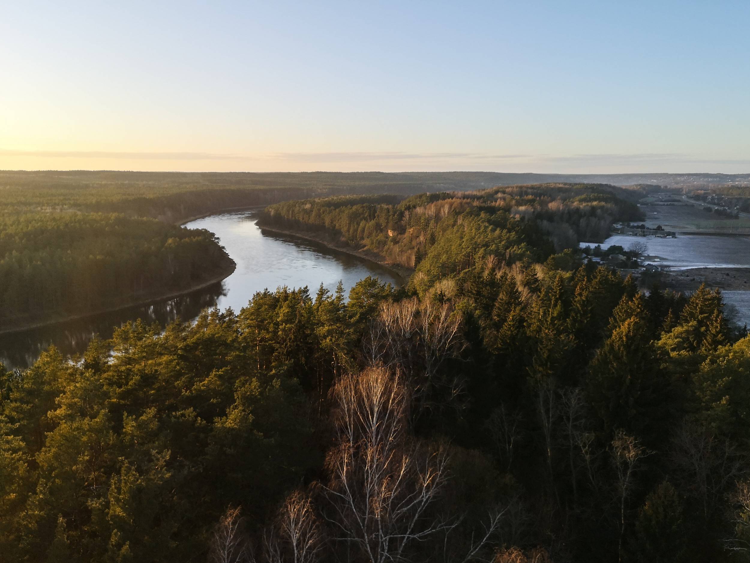 Neman Loops from Birštonas tower, Lithuania