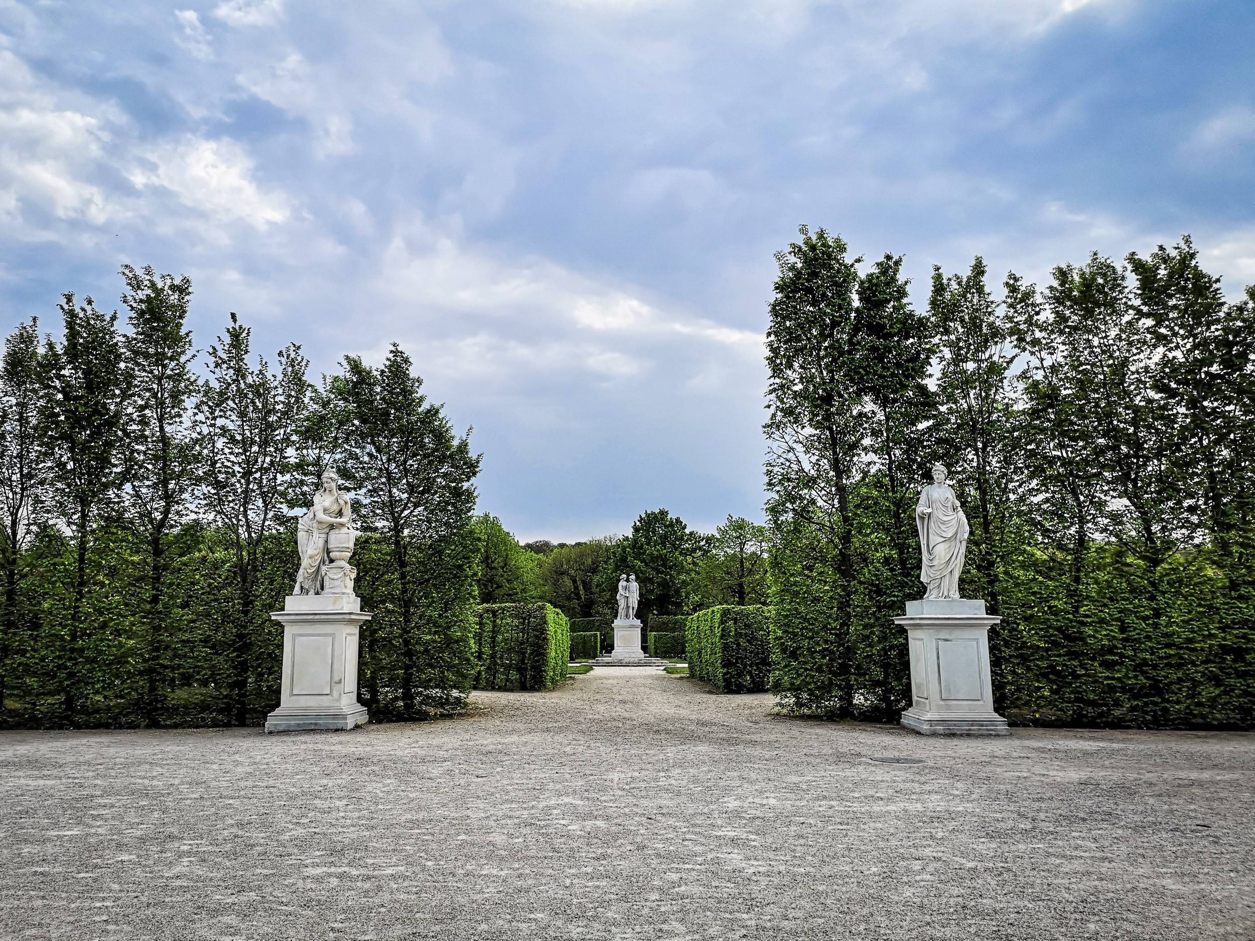 Statues of Hellenic heroes in Schönbrunn gardens, Vienna