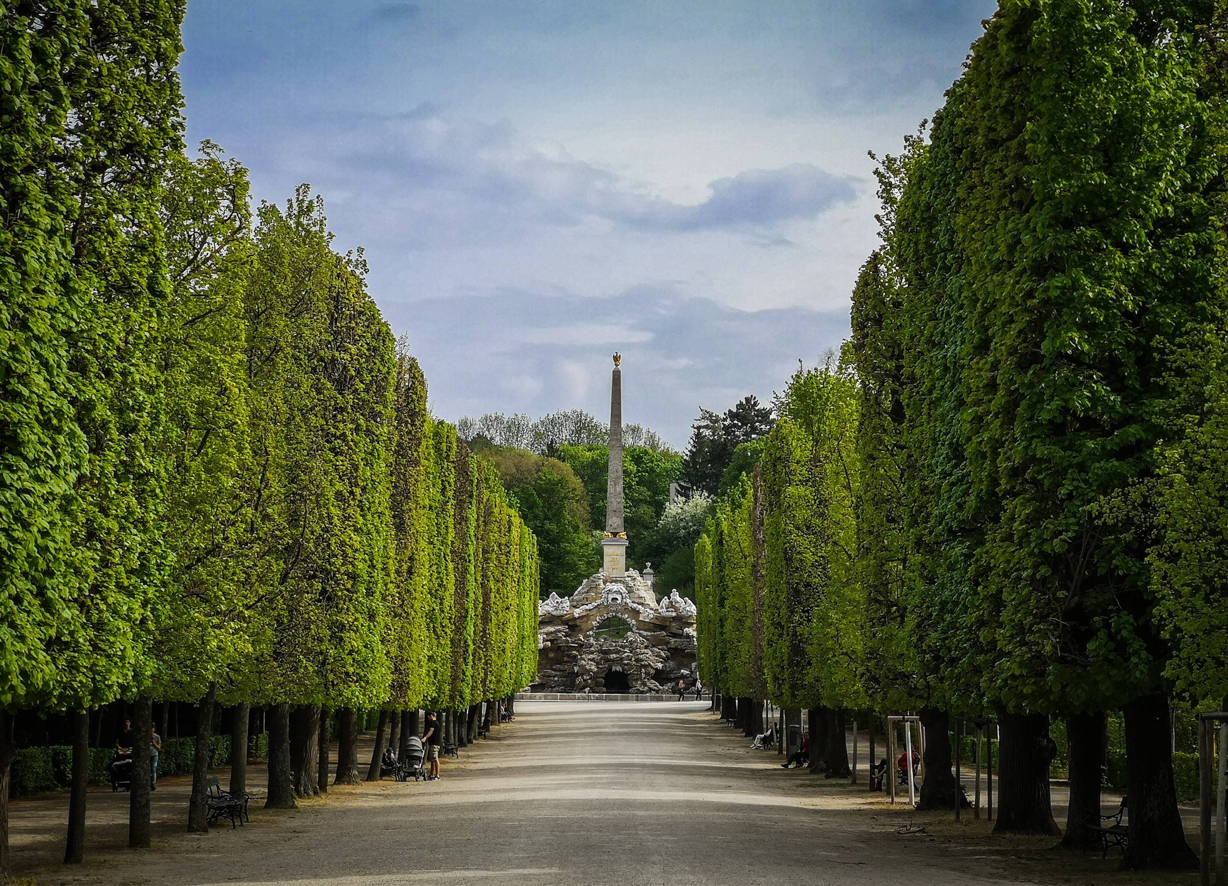 The Obelisk Fountain of Schönbrunn Palace Gardens, Vienna